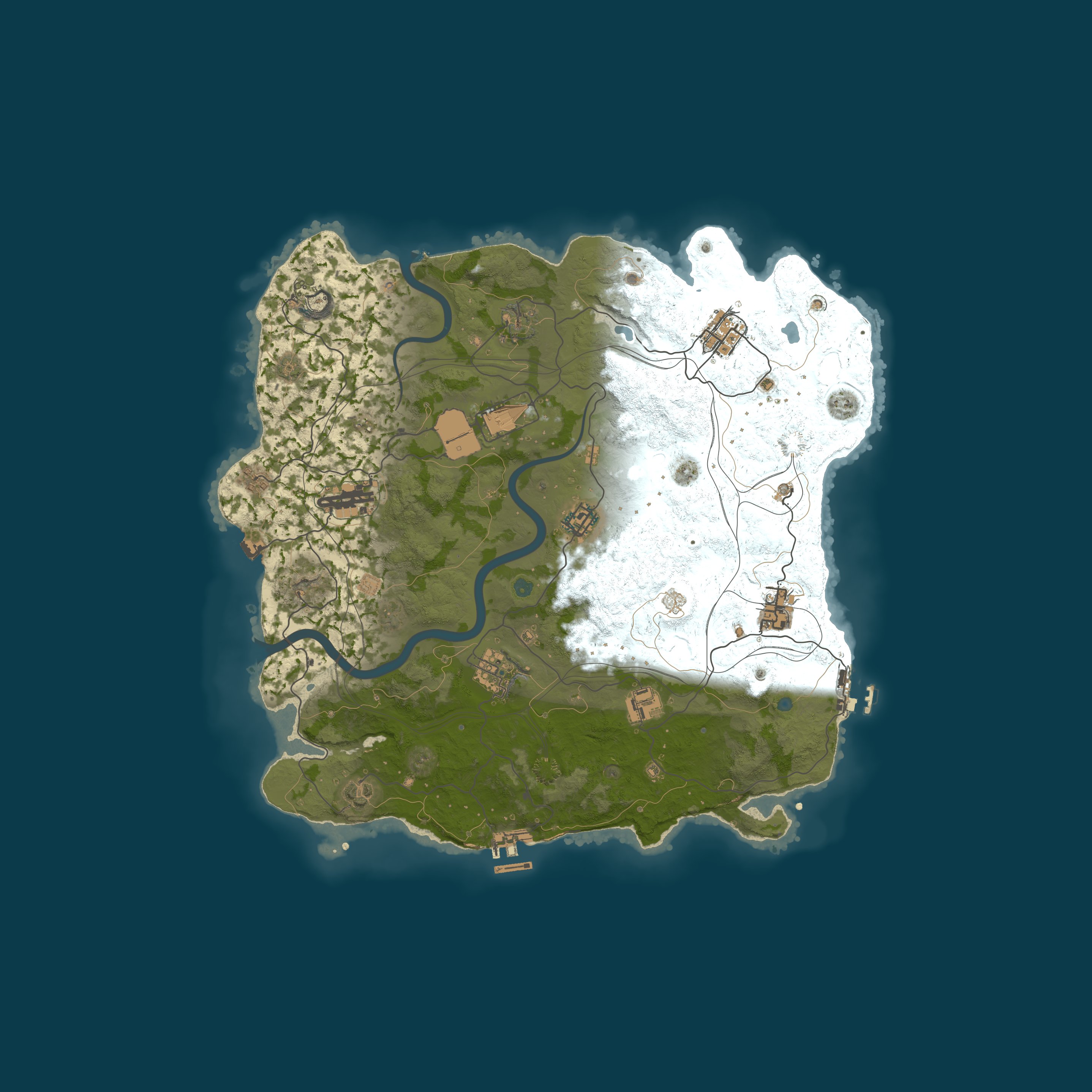 Custom Map, size 3750, seed 67988358