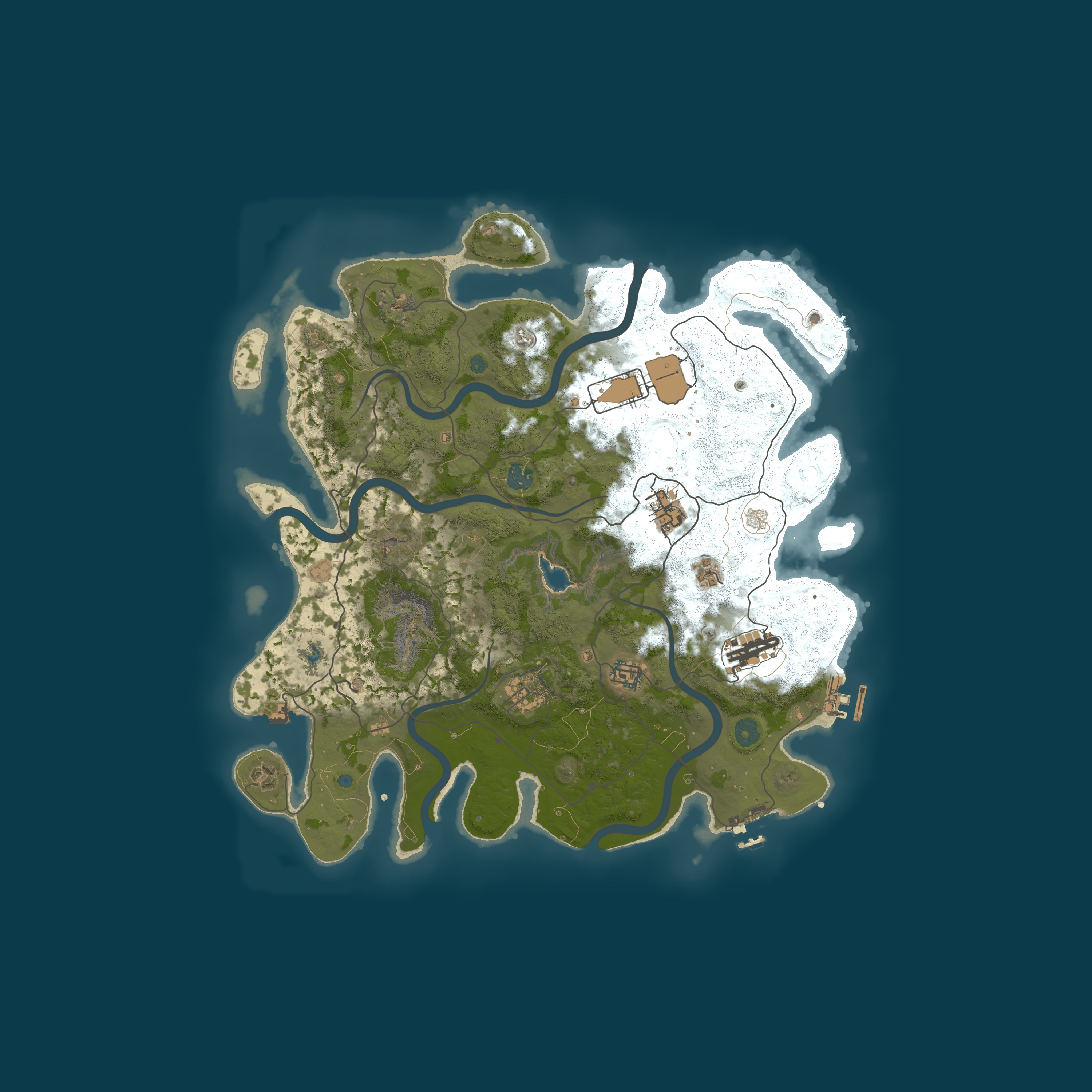 Map for RustGamingNation 100000x PvE [Events|Purge|Zombies|SkillTree]