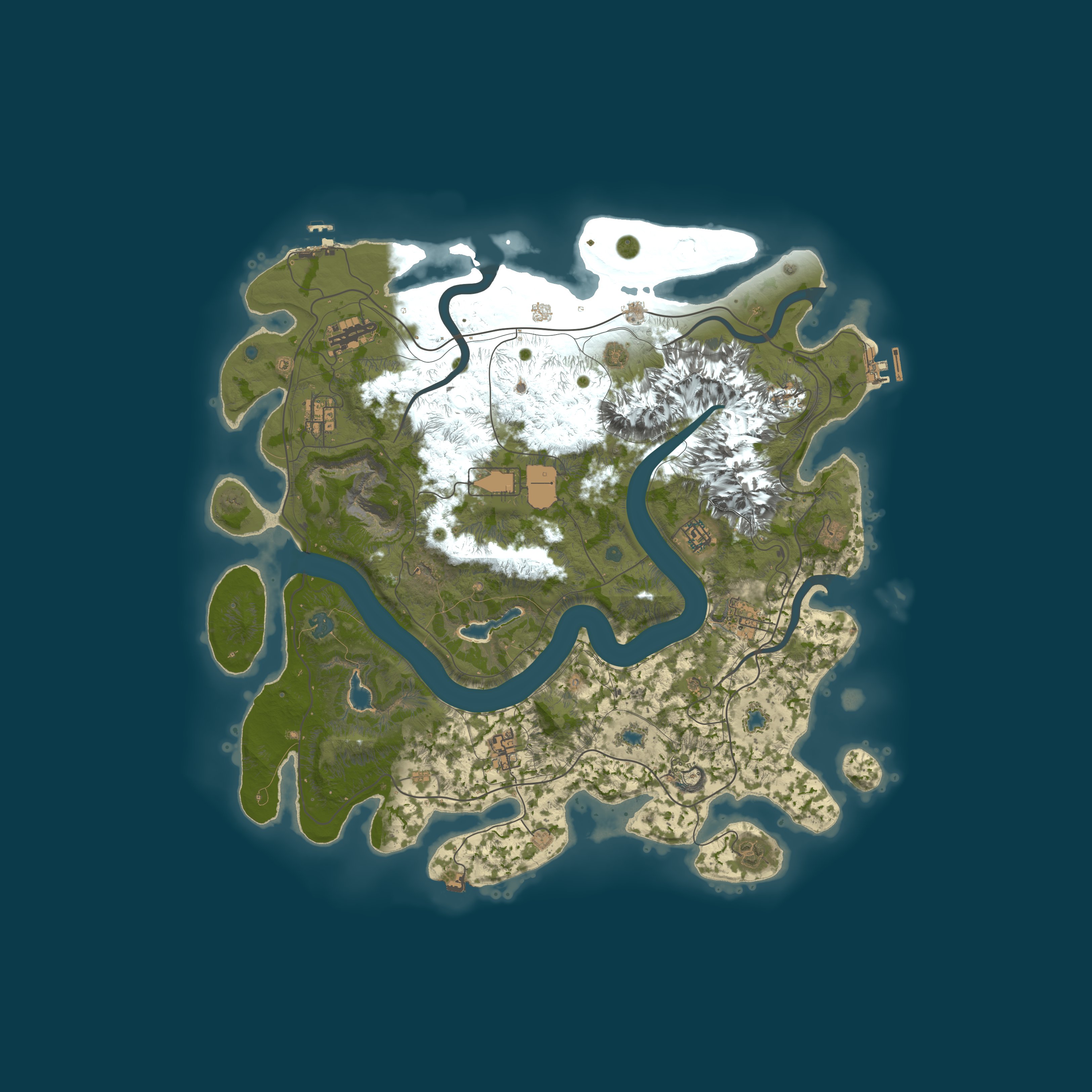 Custom Map, size 4500, seed 1337