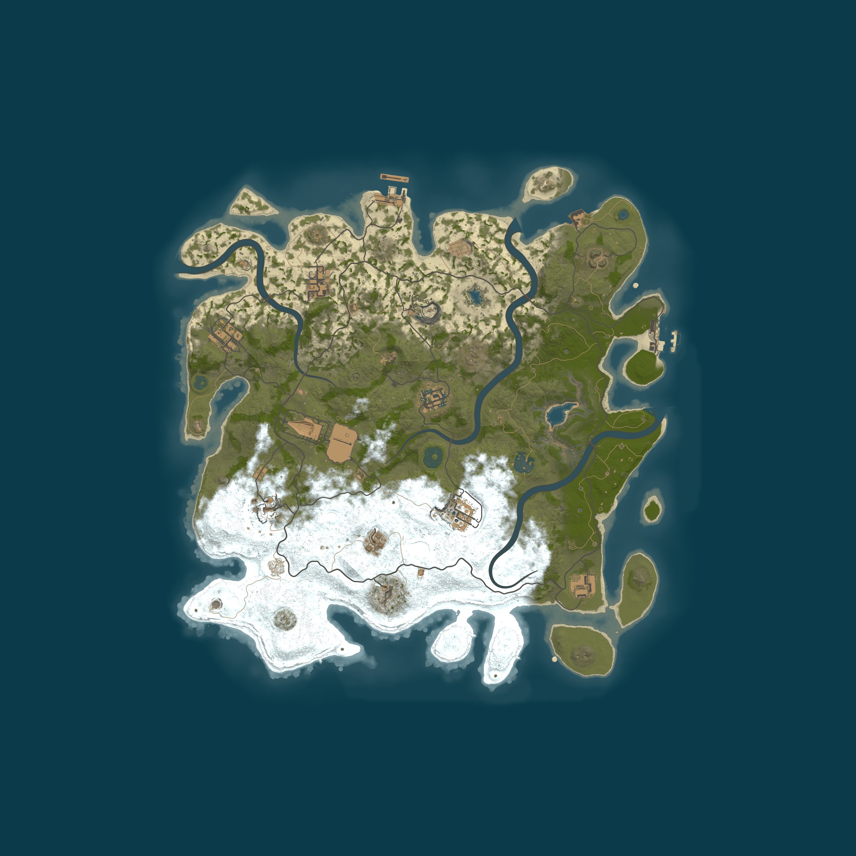 Procedural Map, size 4000, seed 8523