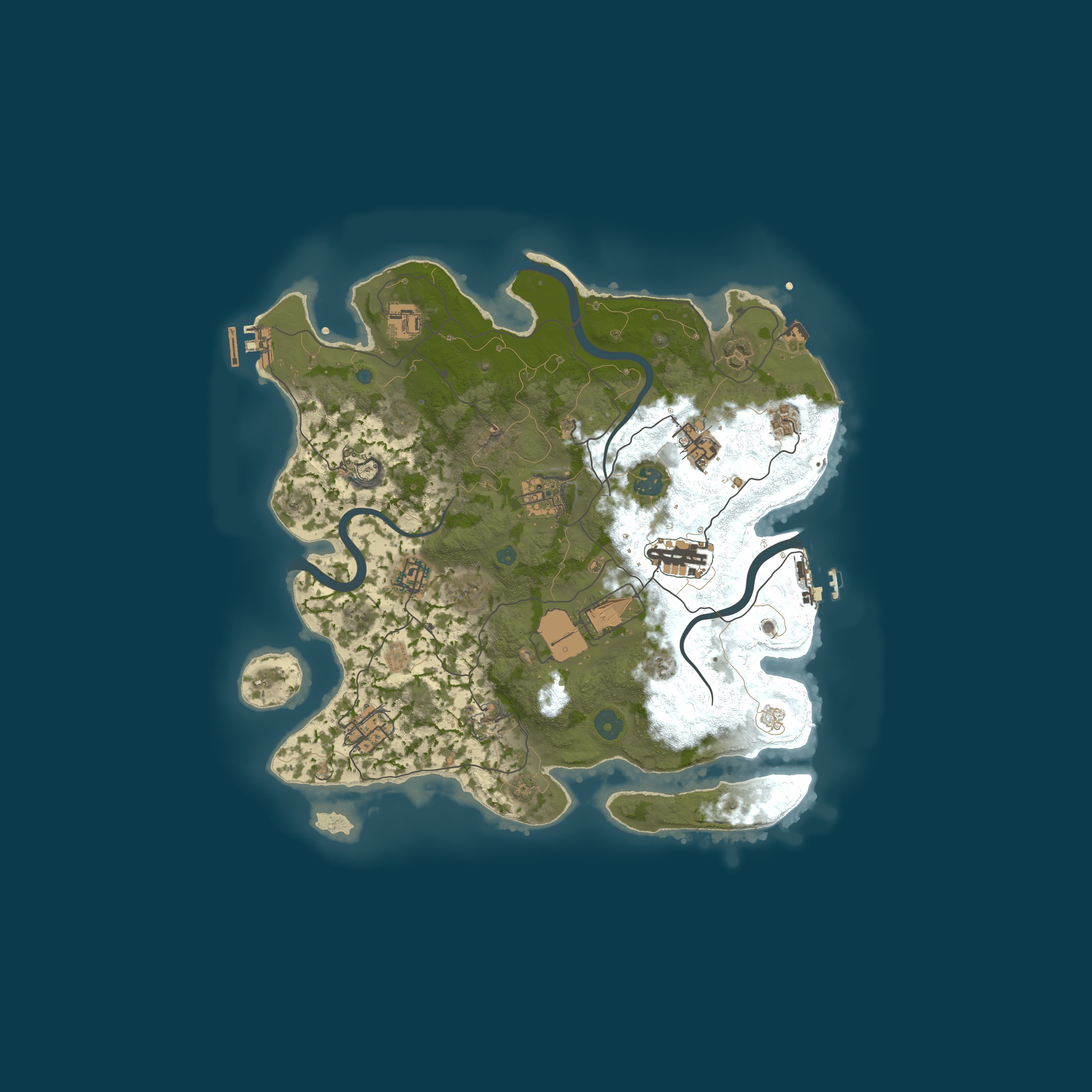 Procedural Map, size 3500, seed 1019117795