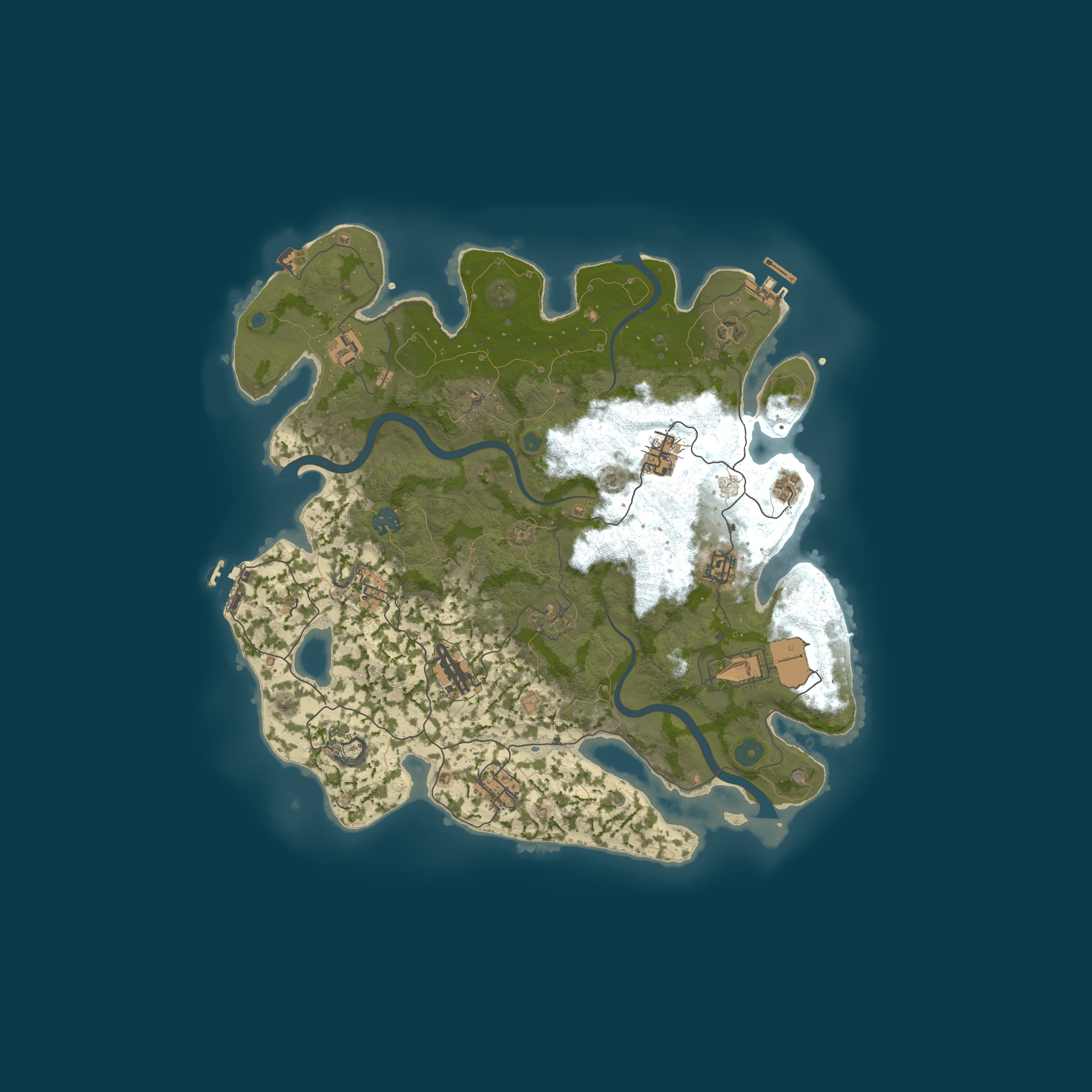 Procedural Map, size 3800, seed 1074944835