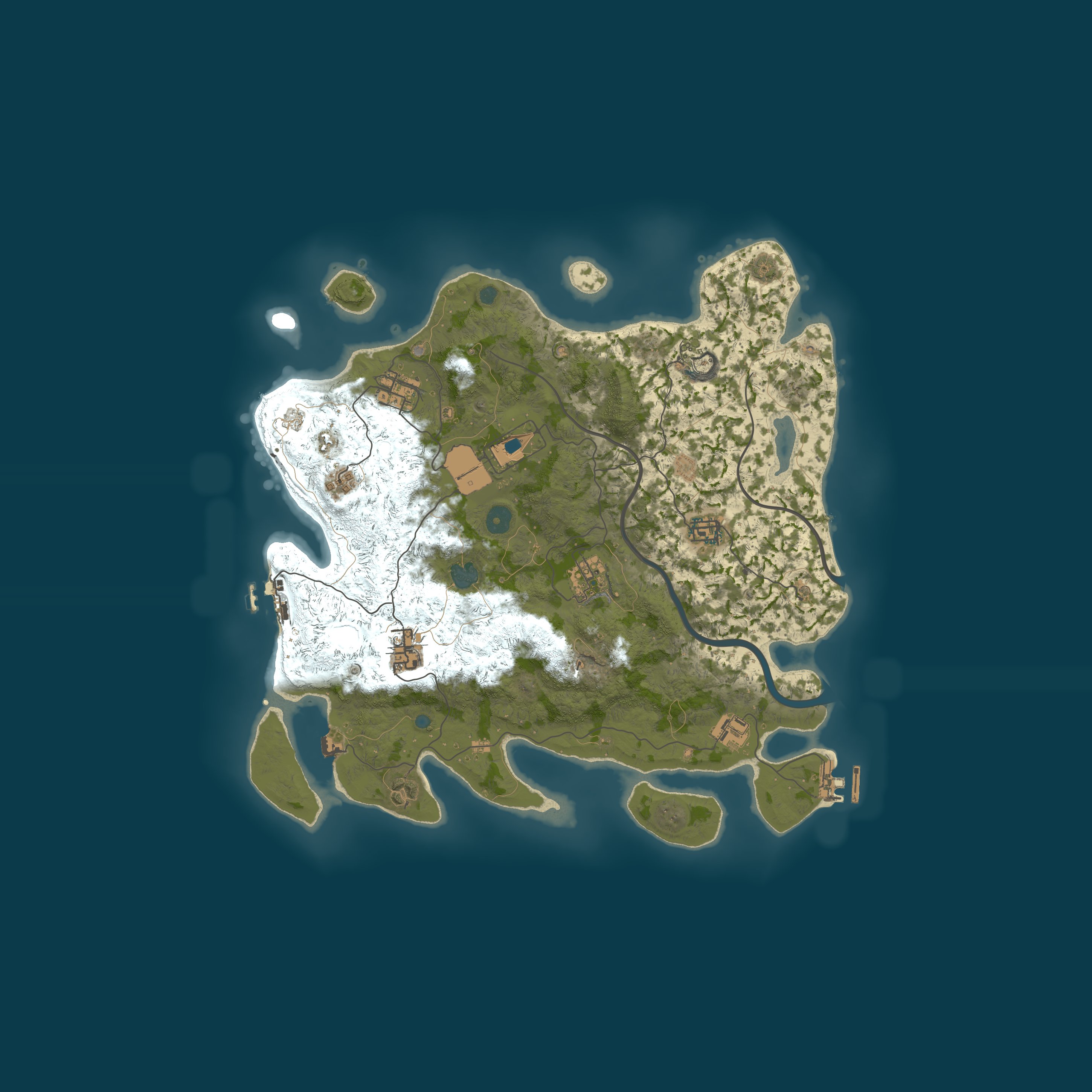 Custom Map, size 3800, seed 1337