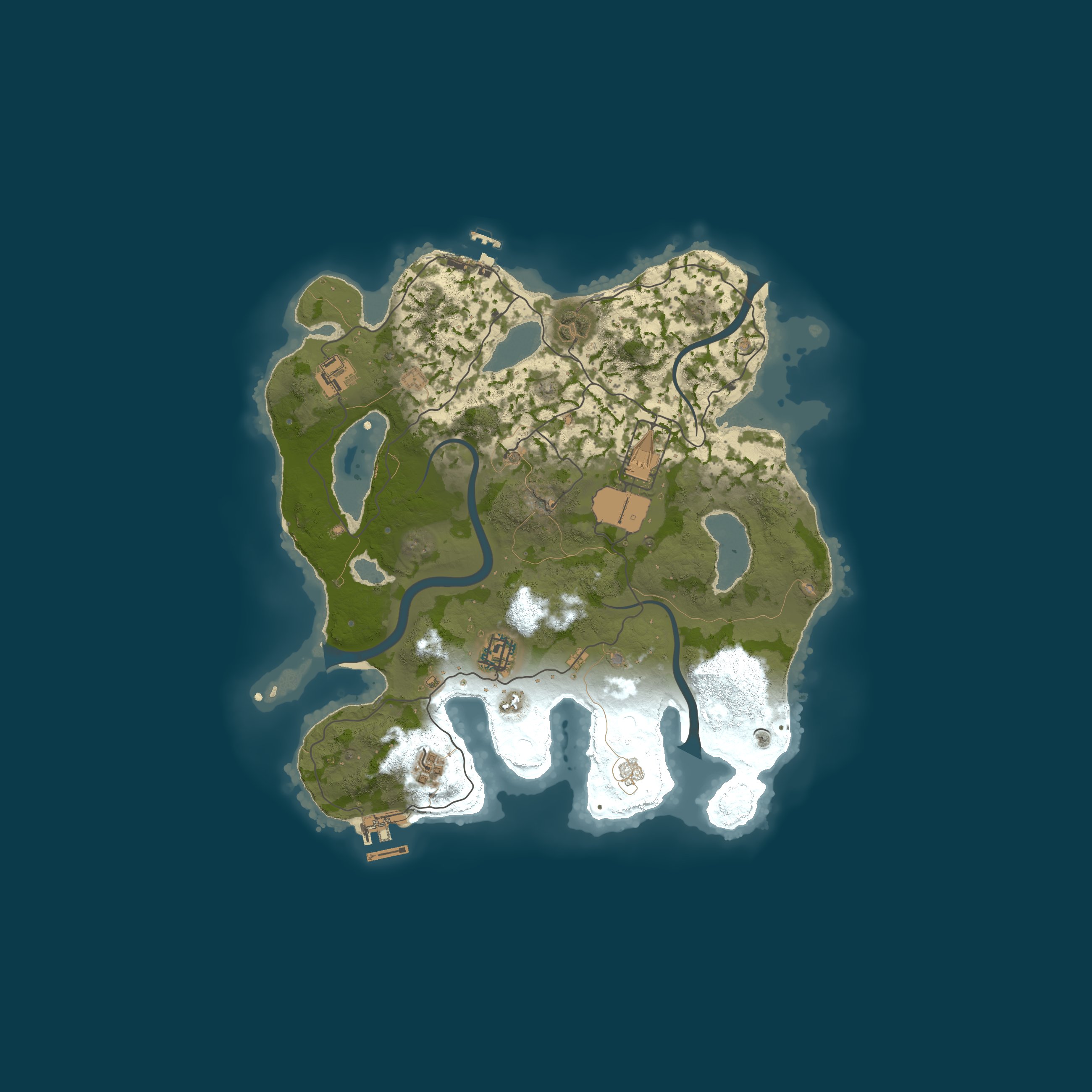 Rusthub Custom Map, size 3200, seed 937829498