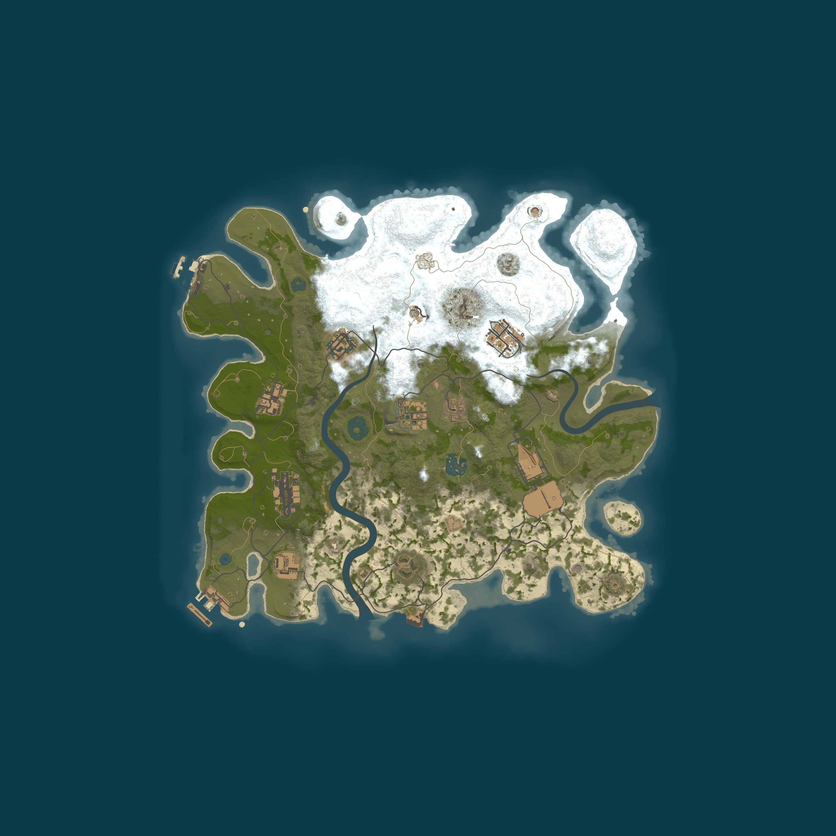 Procedural Map, size 3500, seed 1532827034