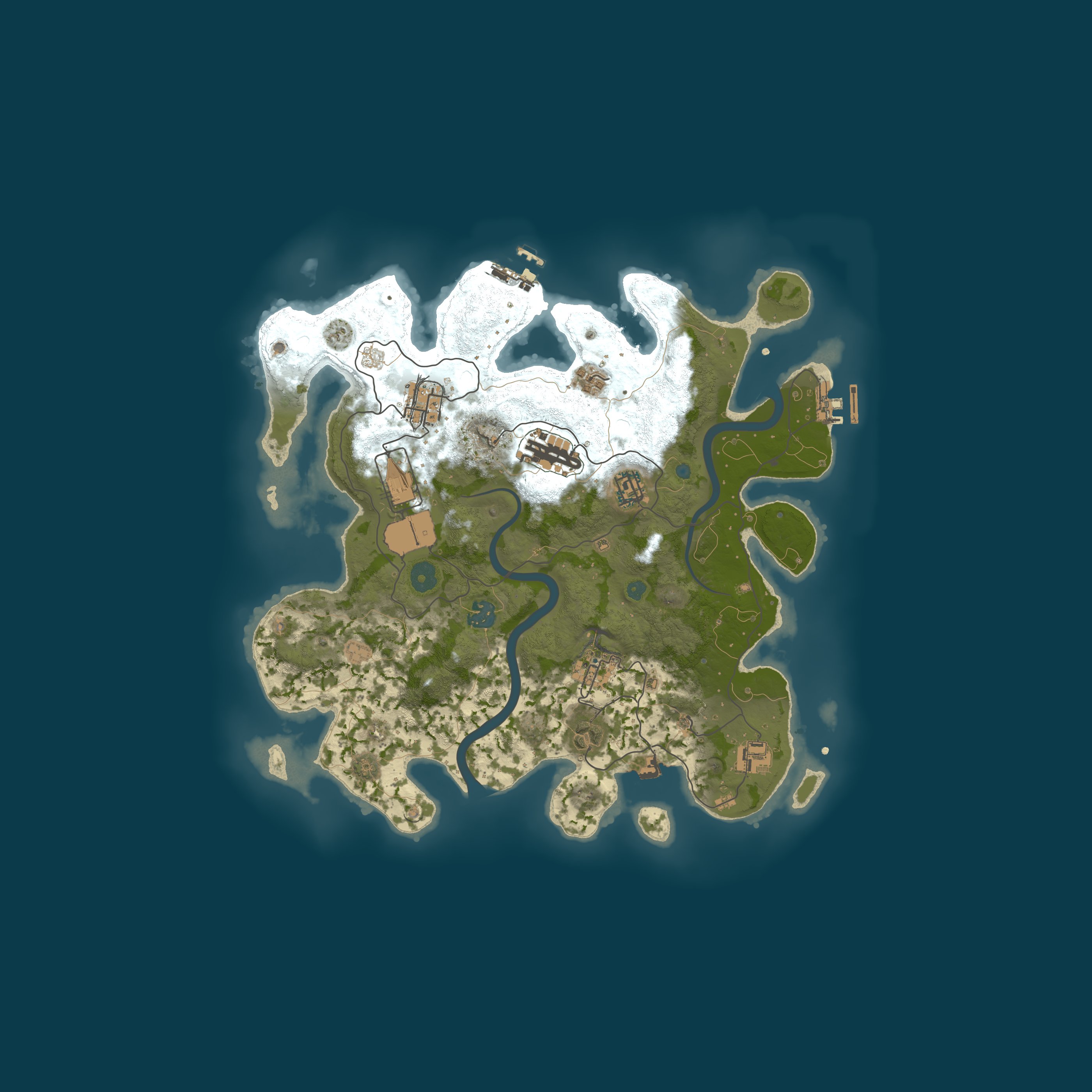 Procedural Map, size 3600, seed 1234