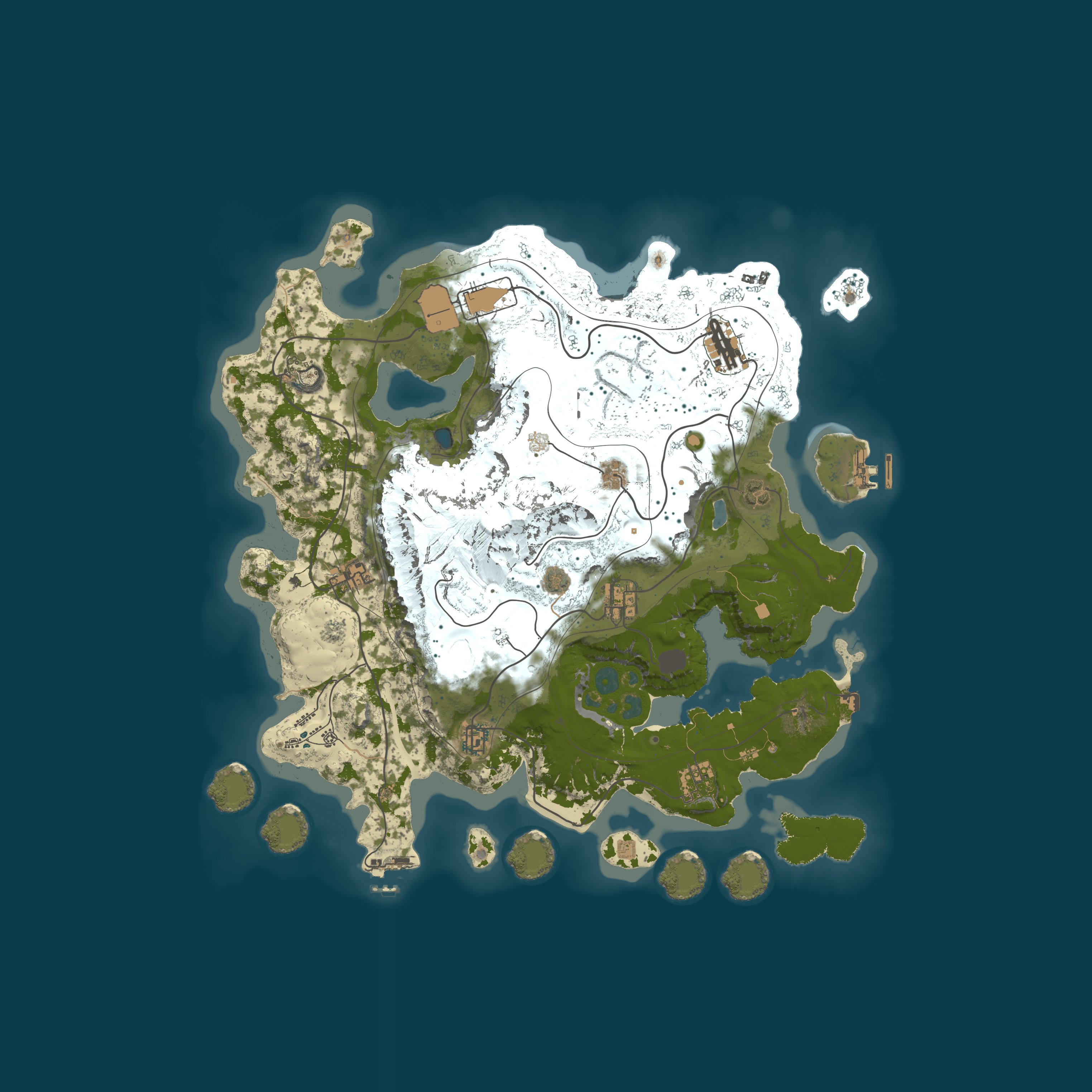 Map for Randum Rust 5x PVE |Raids|SkillTree|Events|Kits|Stats