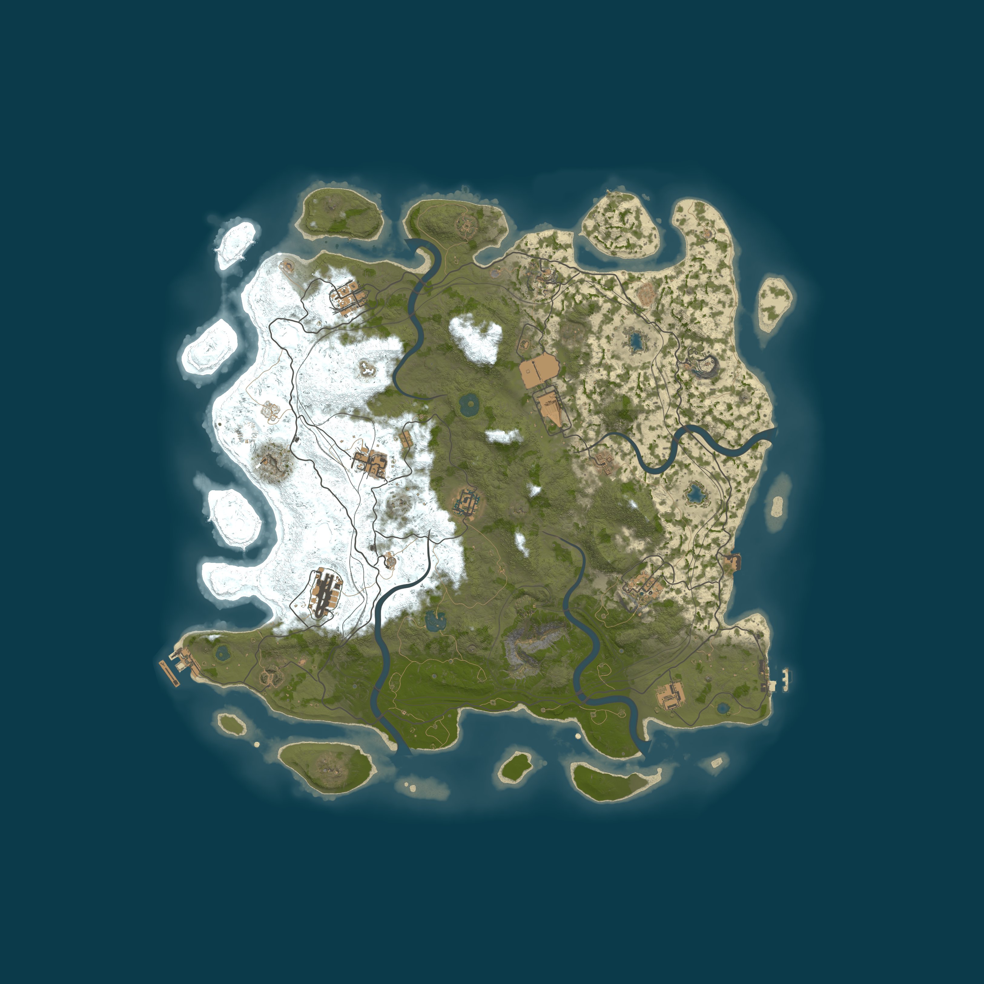 Procedural Map, size 4500, seed 1529630547