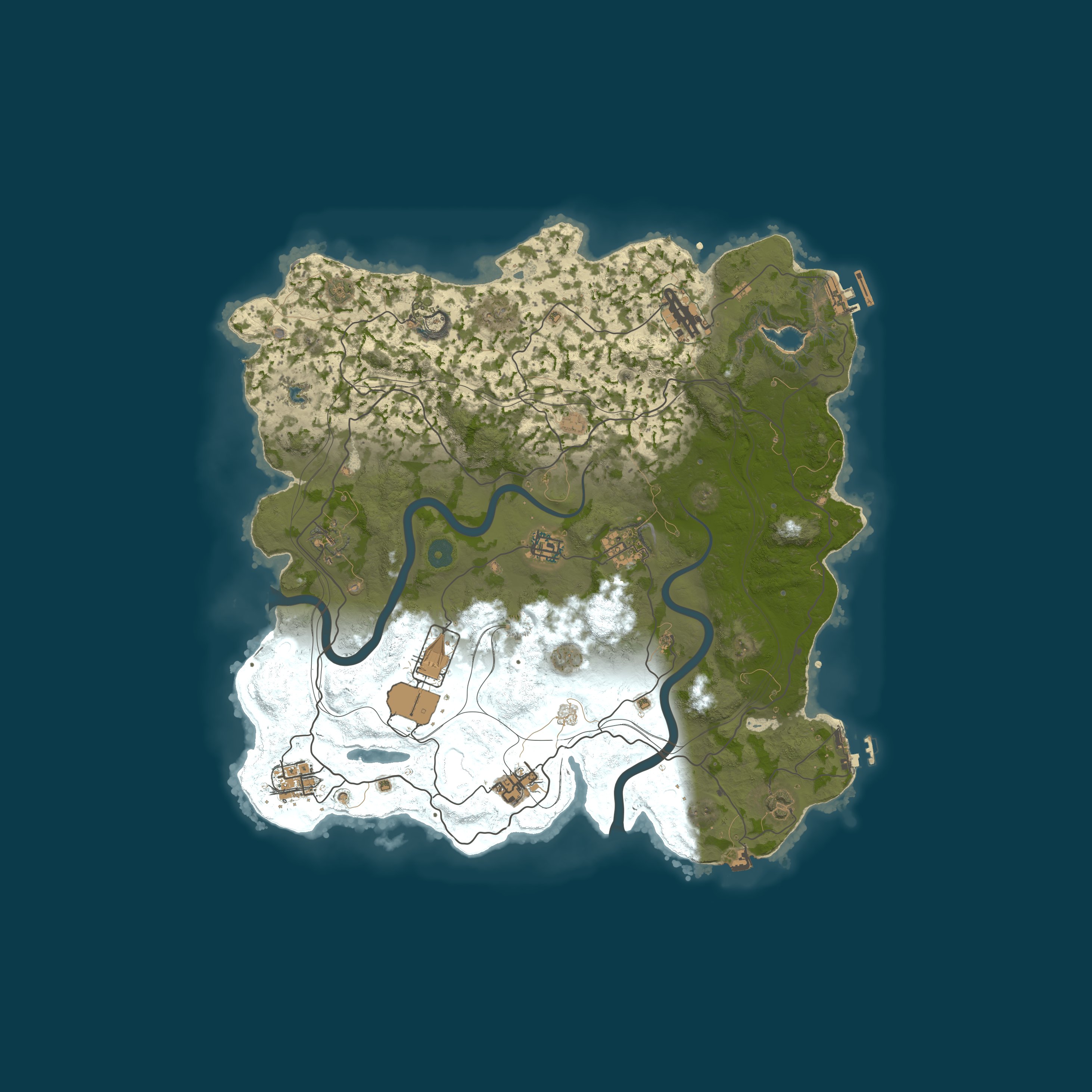 Map for [US] Rust in Peace - 2x Vanilla Solo/Duo/Trio/Quad | Shared BPs