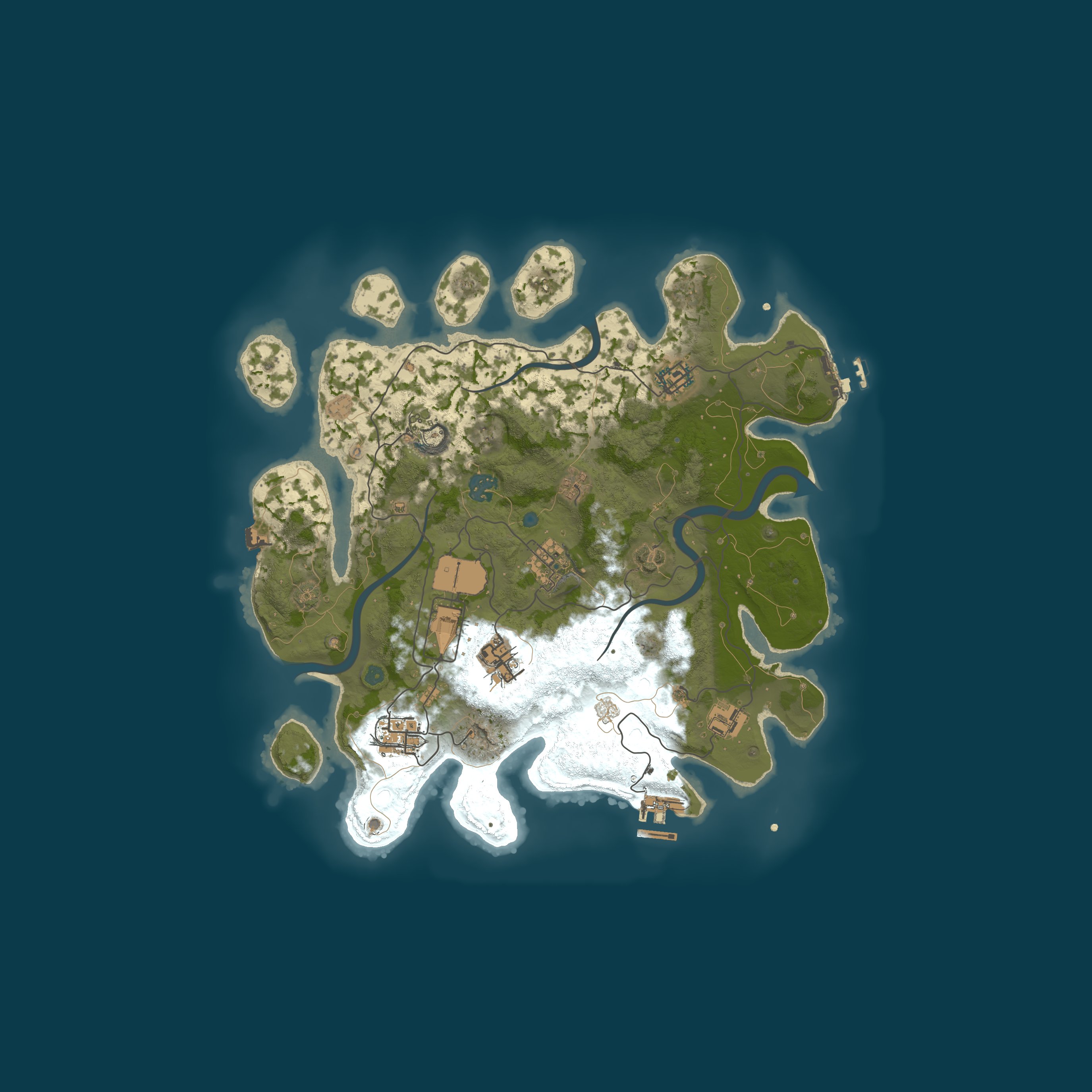 Procedural Map, size 3500, seed 1110874180
