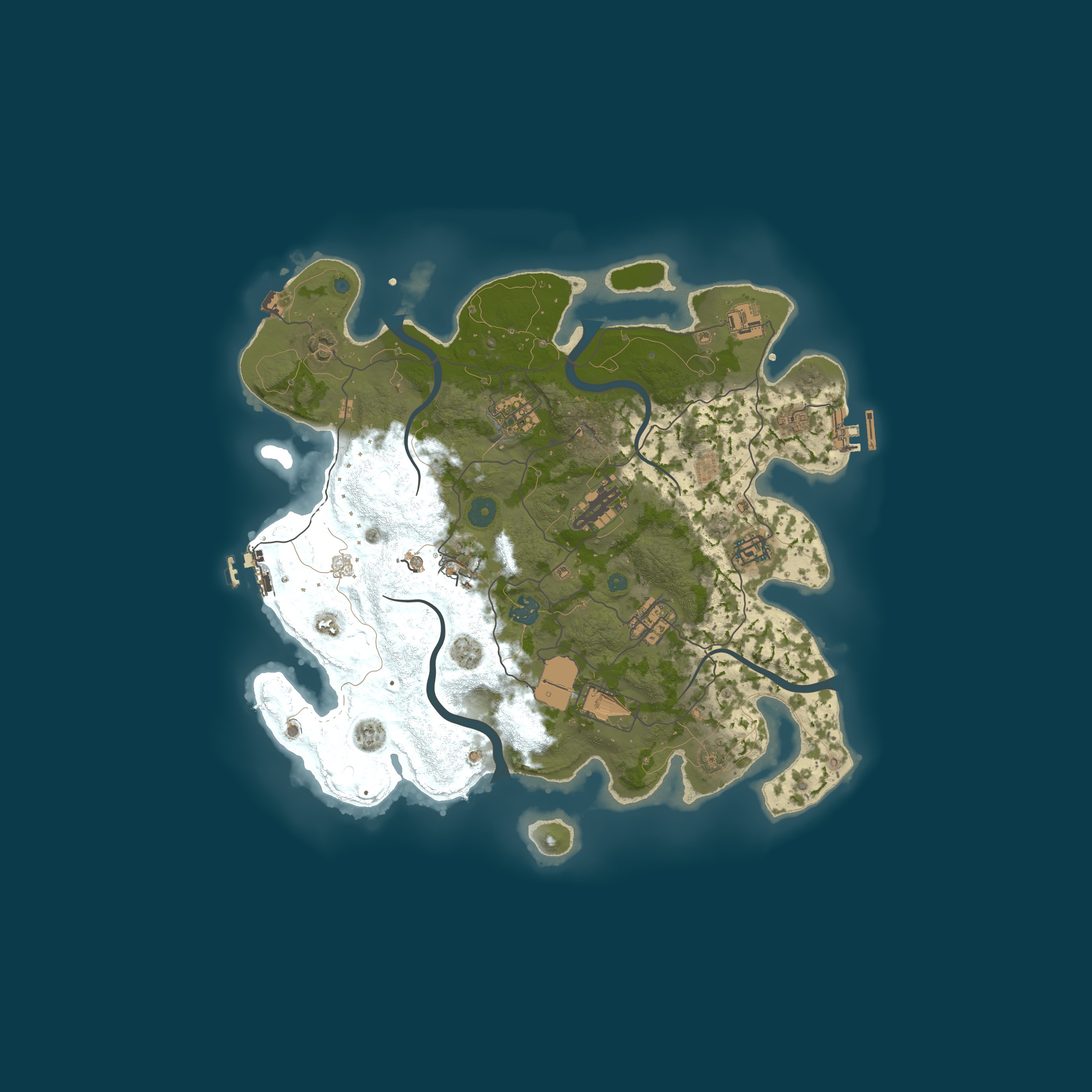 Custom Map, size 3500, seed 1337
