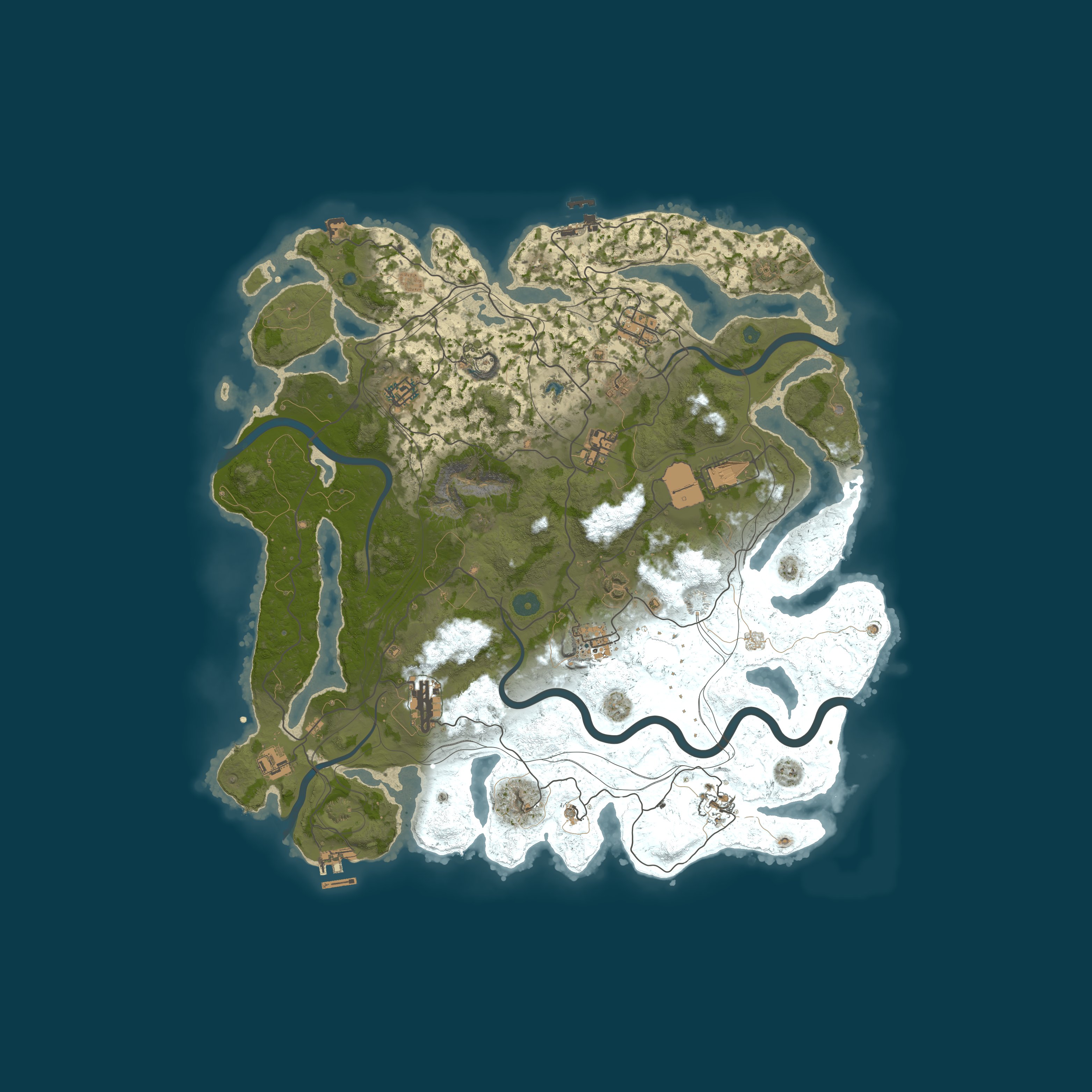 Rustopia.gg - EU Mondays Premium — प्रोसीजरल मैप 4250, सीड 1337
