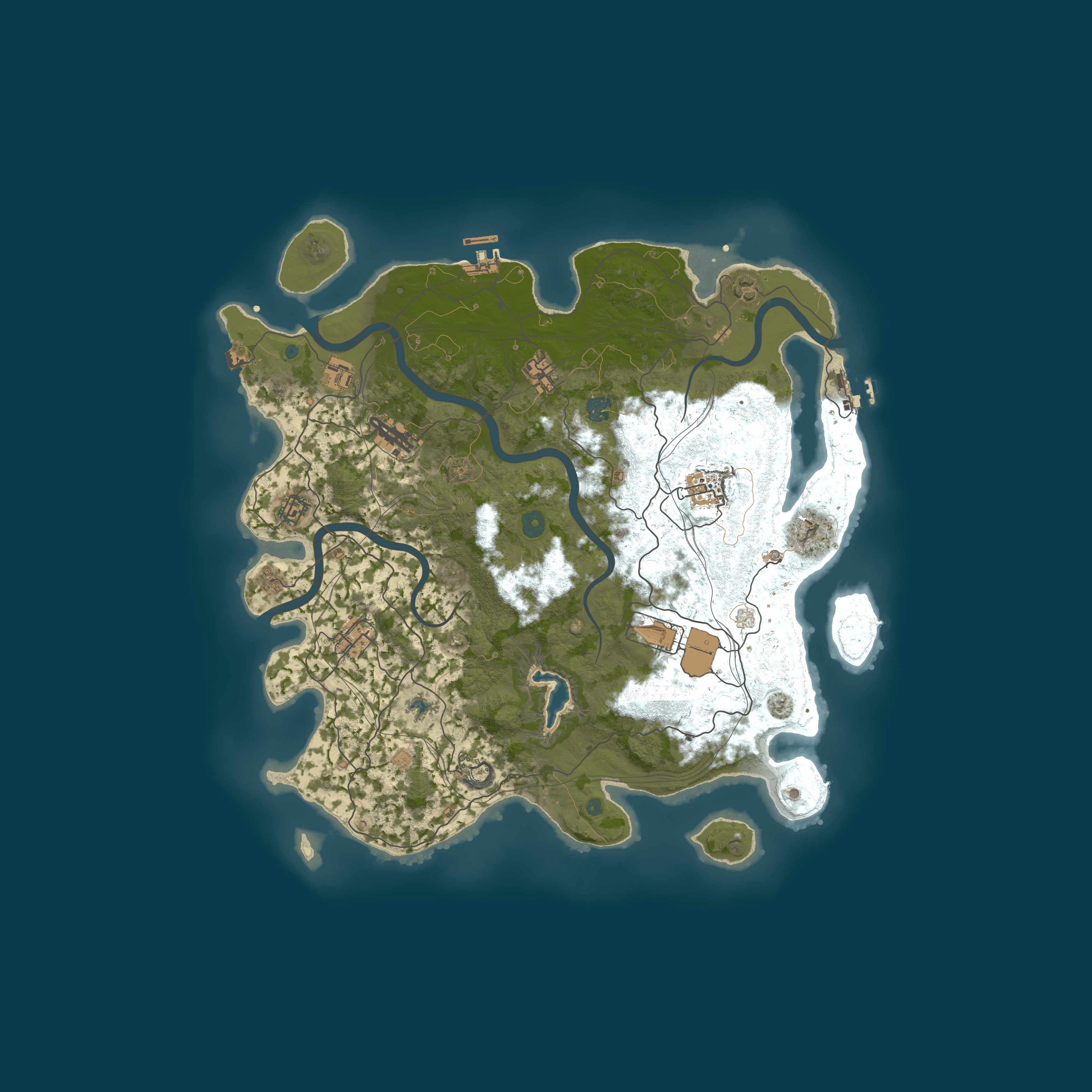 Procedural Map, size 4250, seed 2062381068