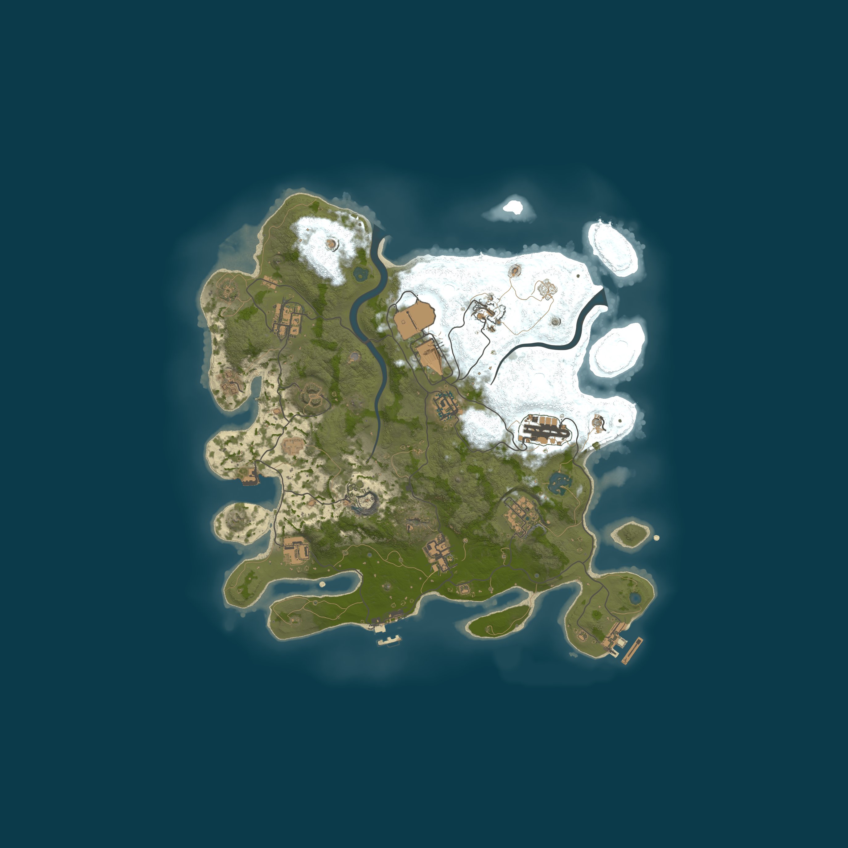 Procedural Map, size 3500, seed 464993204