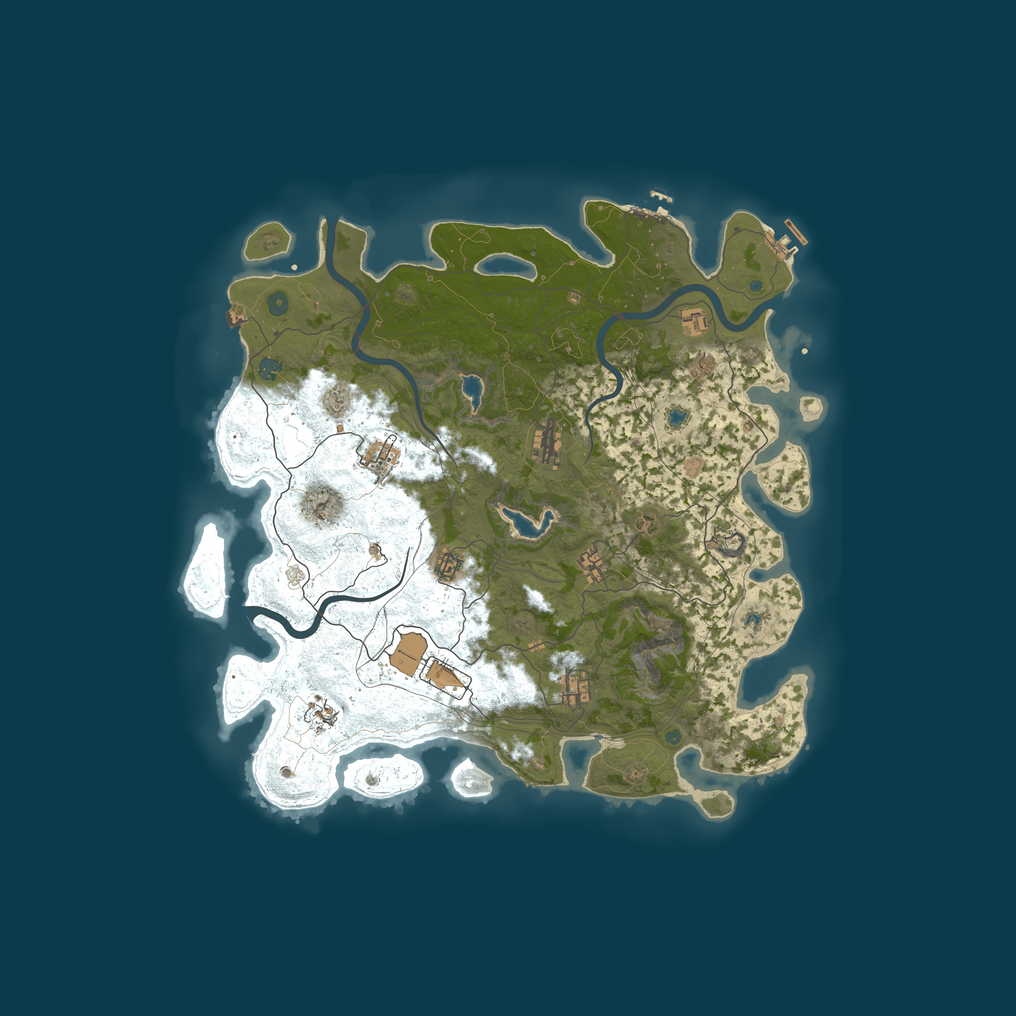 Procedural Map, size 4500, seed 1888113630