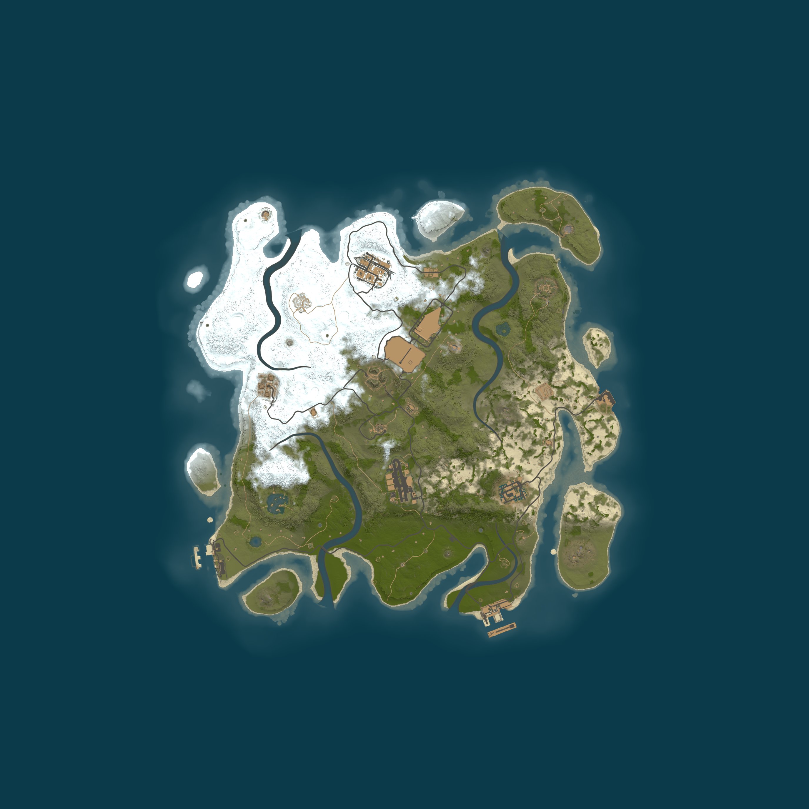Map for Rust Hawaii [Monthly | Vanilla | No Lag]