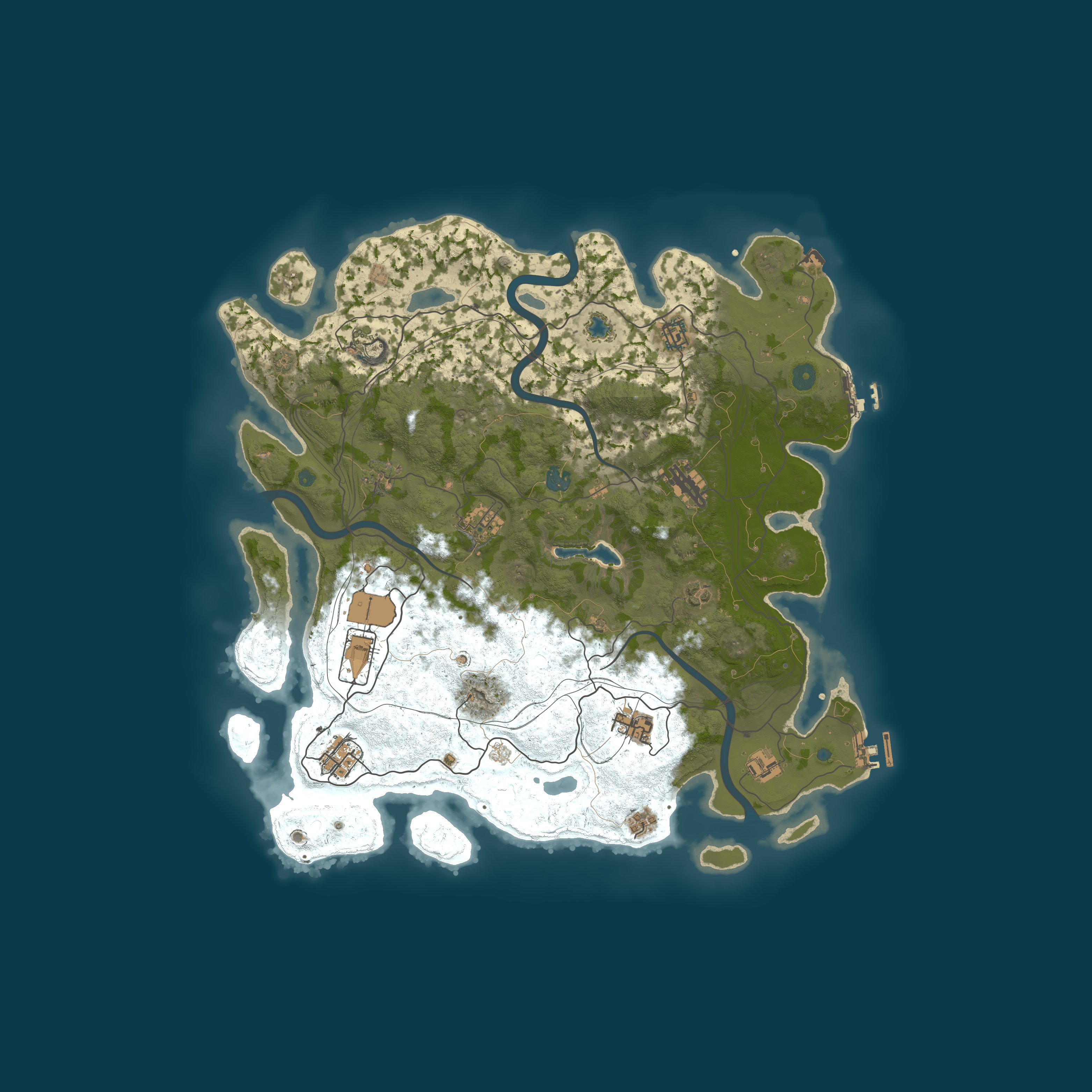 Procedural Map, size 4250, seed 484610318