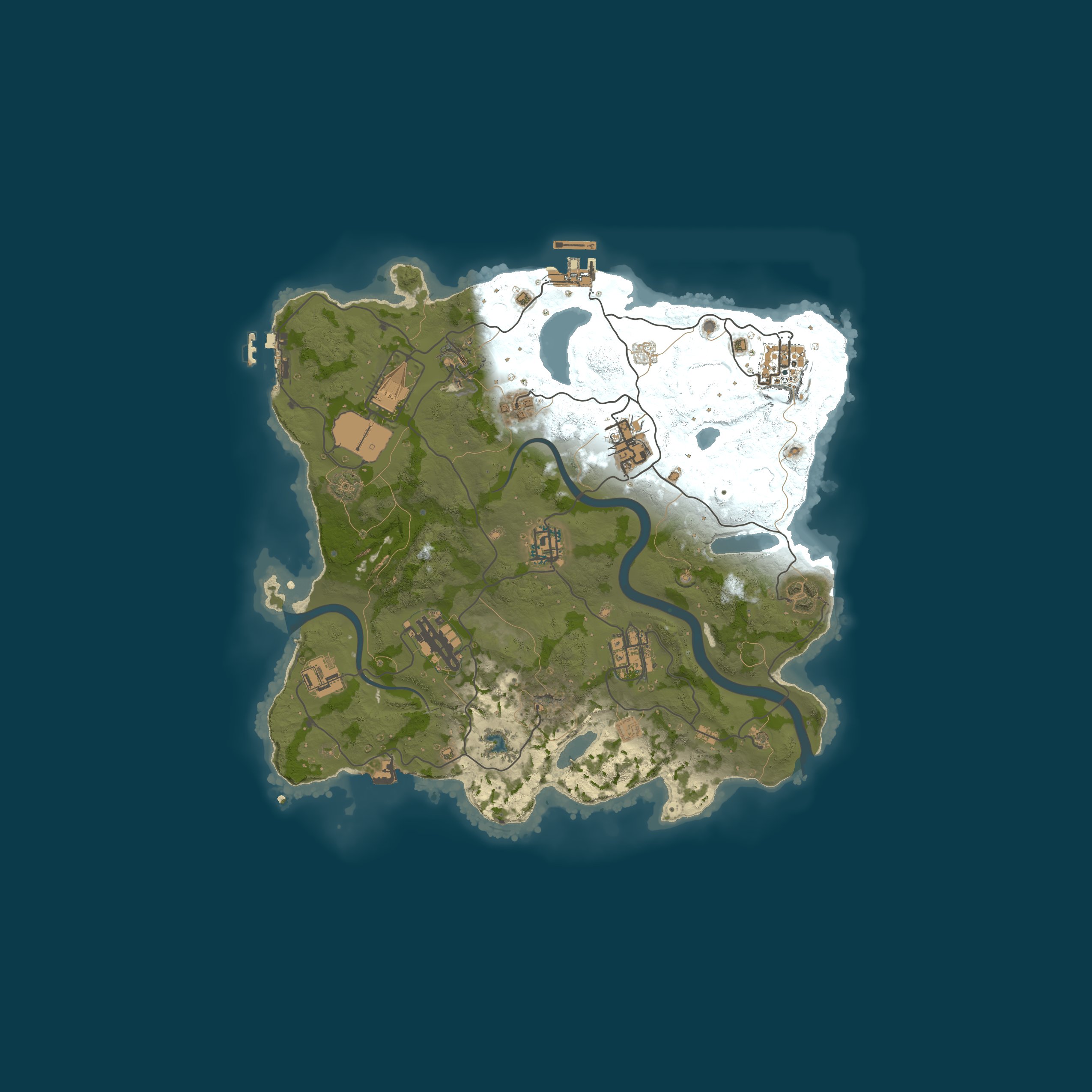Map for 2XRust.com | 2x solo • Fidays • No BP Wipes • Low Upkeep 