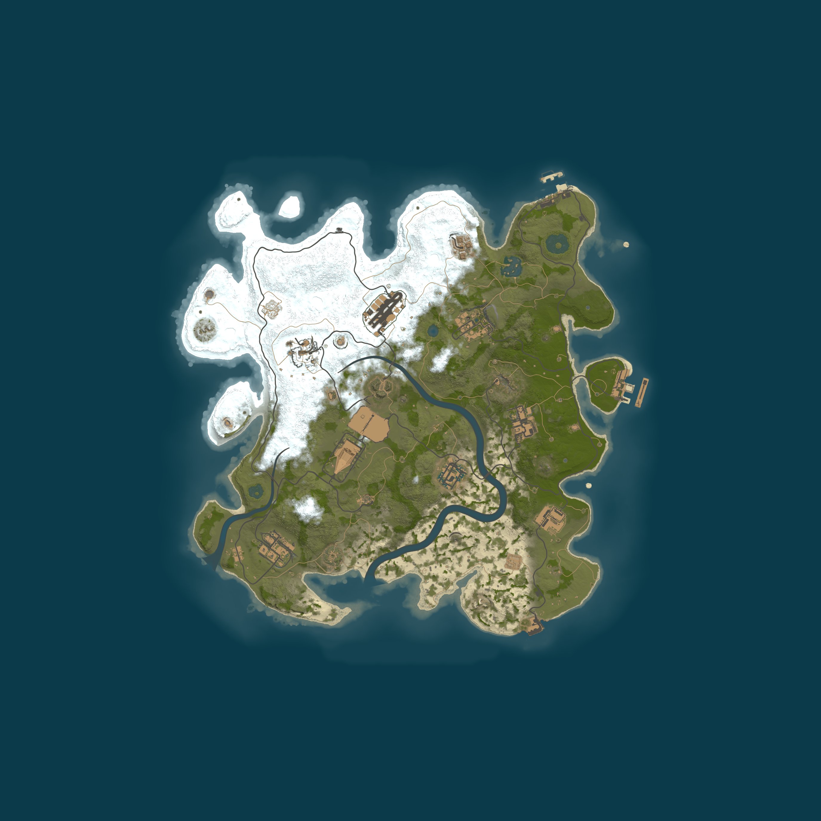 Procedural Map, size 3500, seed 2107775293