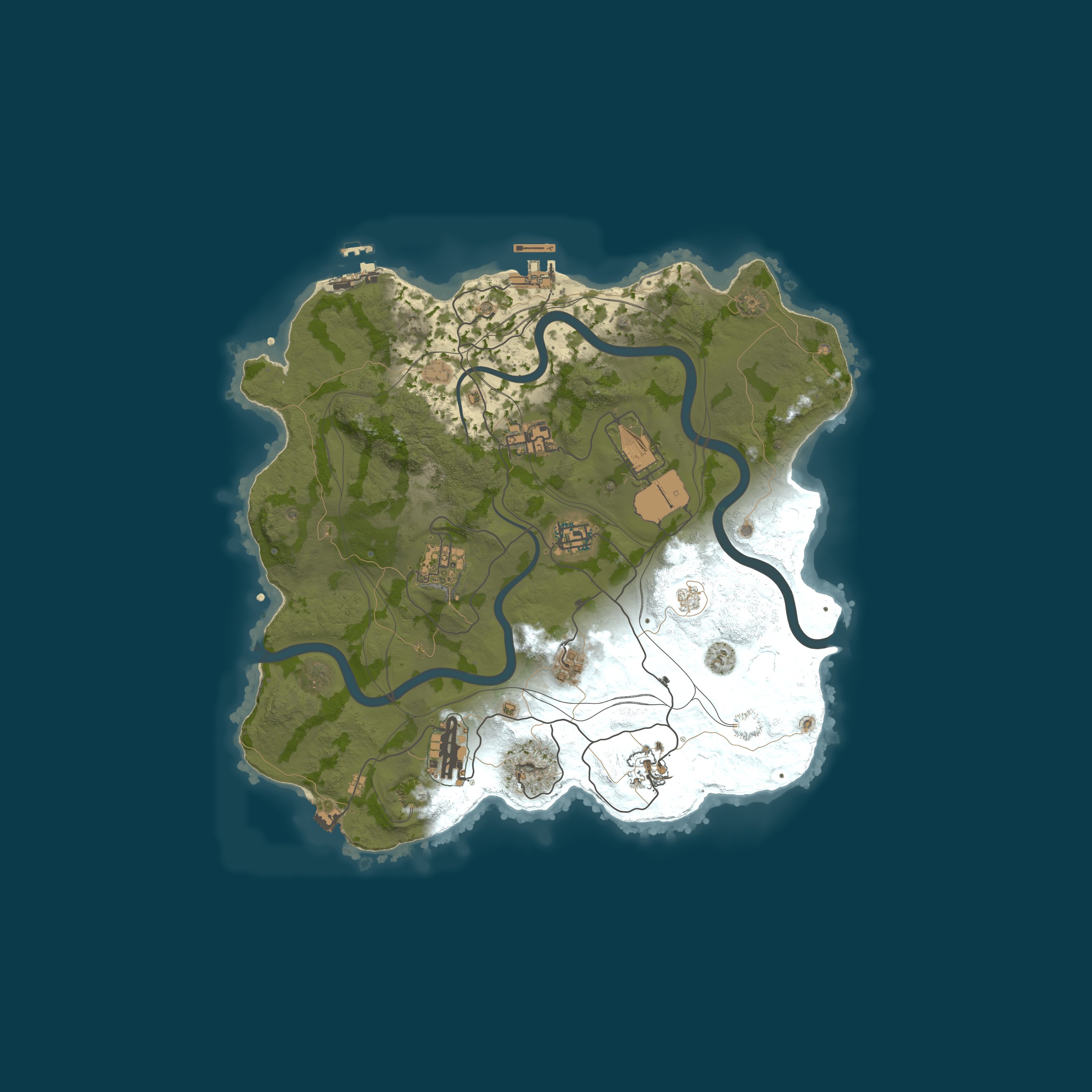 Map for AceRust.com 2x Solo/Duo | 50% Upkeep | Shared BPs