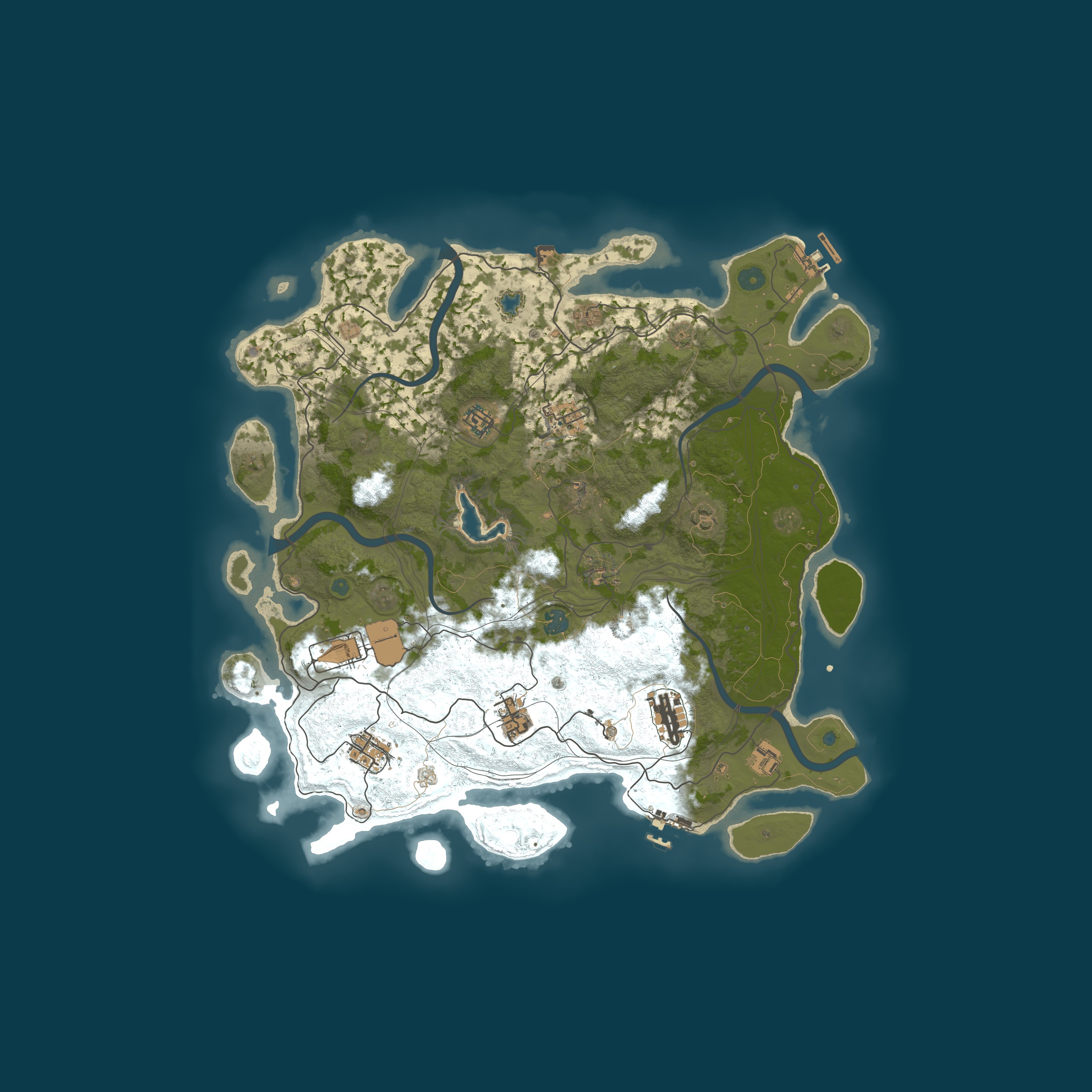 Map for Oxydized PVE | Raidable Bases | Monument Events | Skill Tree