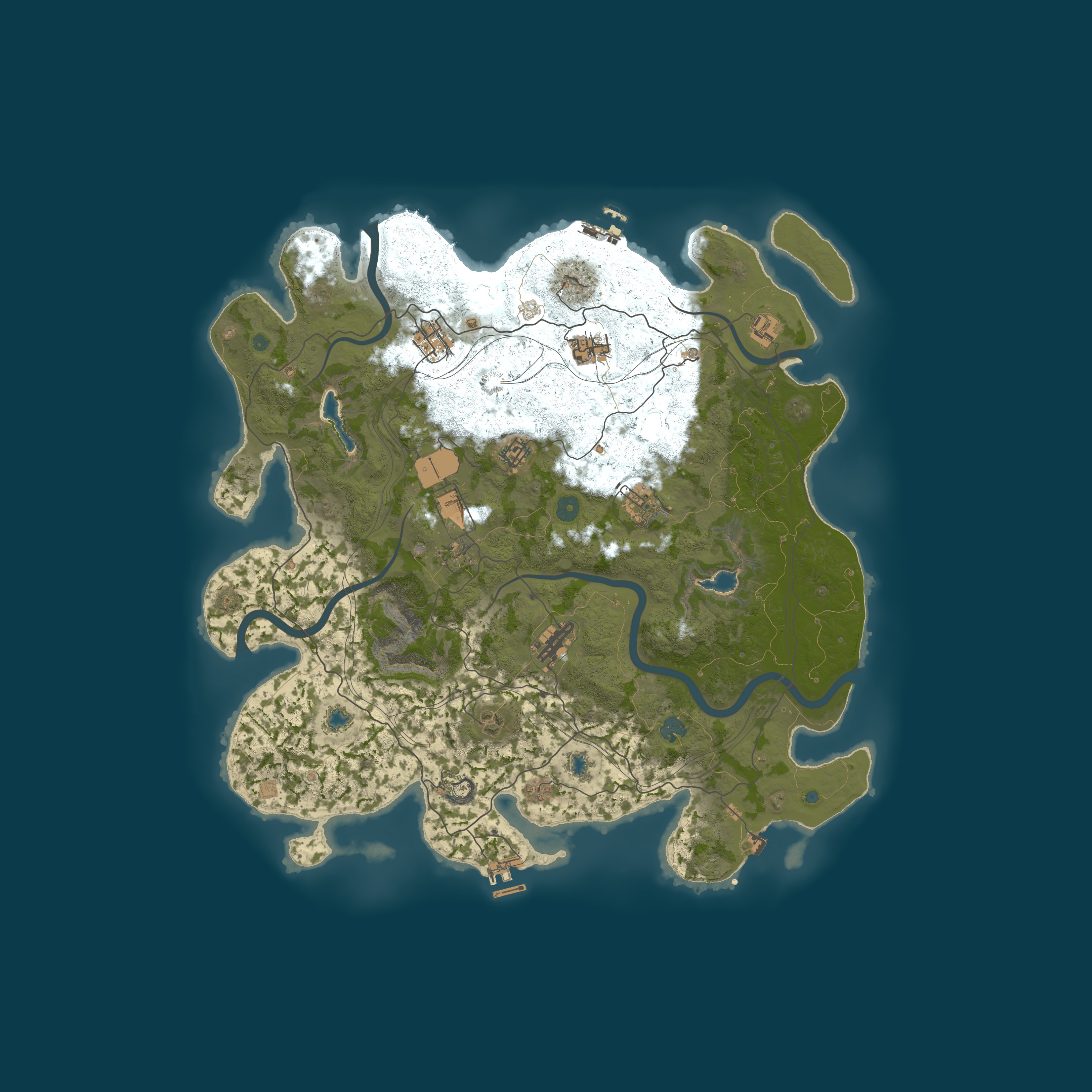 Procedural Map, size 4500, seed 1092837