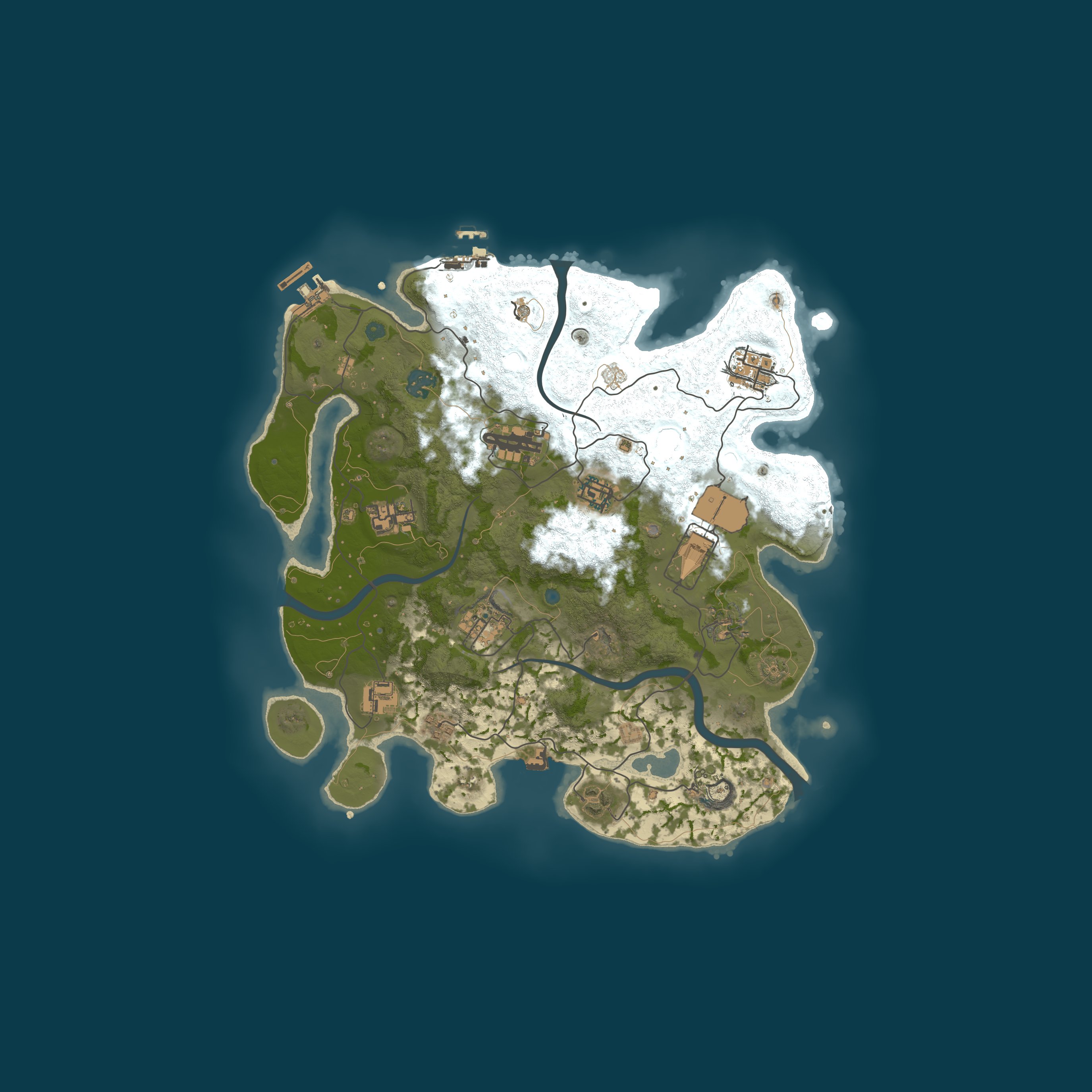 Procedural Map, size 3500, seed 329685241