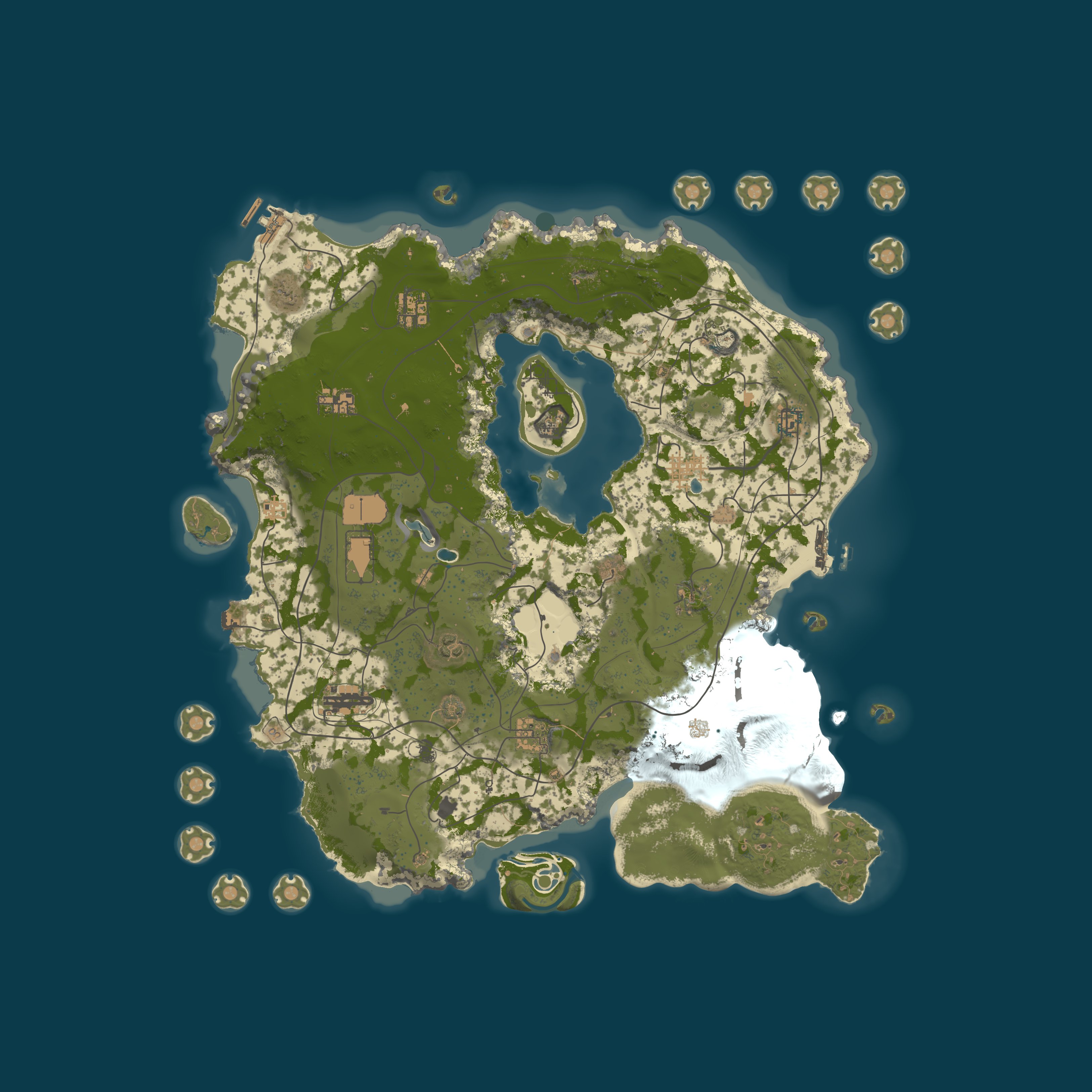 Map for [GER] Rust Oase |PVE|Quests|XP|Raidable Bases|Events