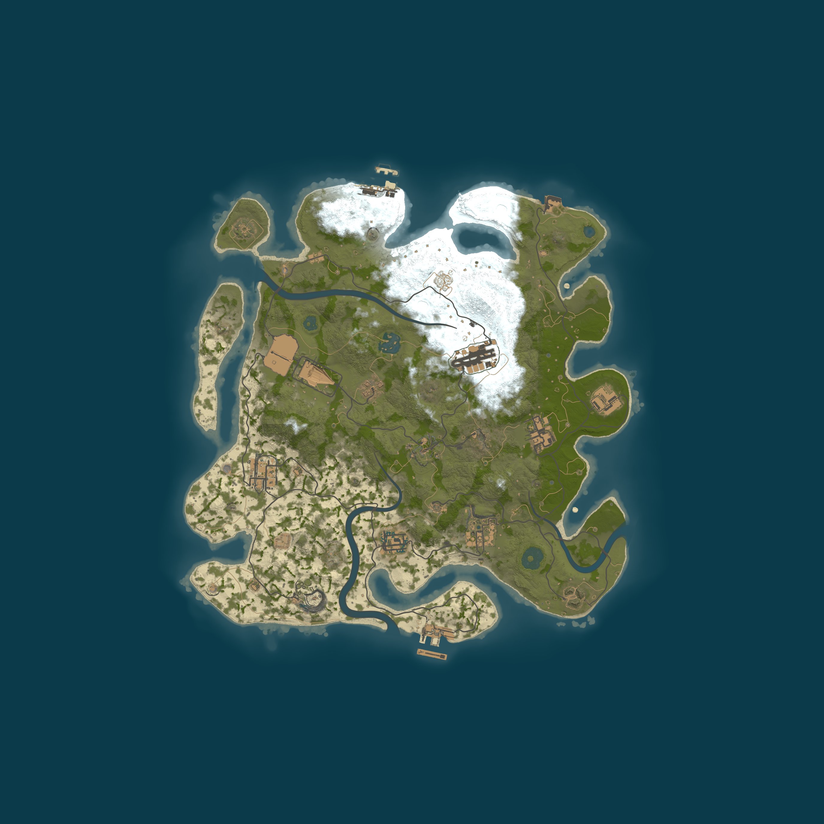 Procedural Map, size 3500, seed 426341628