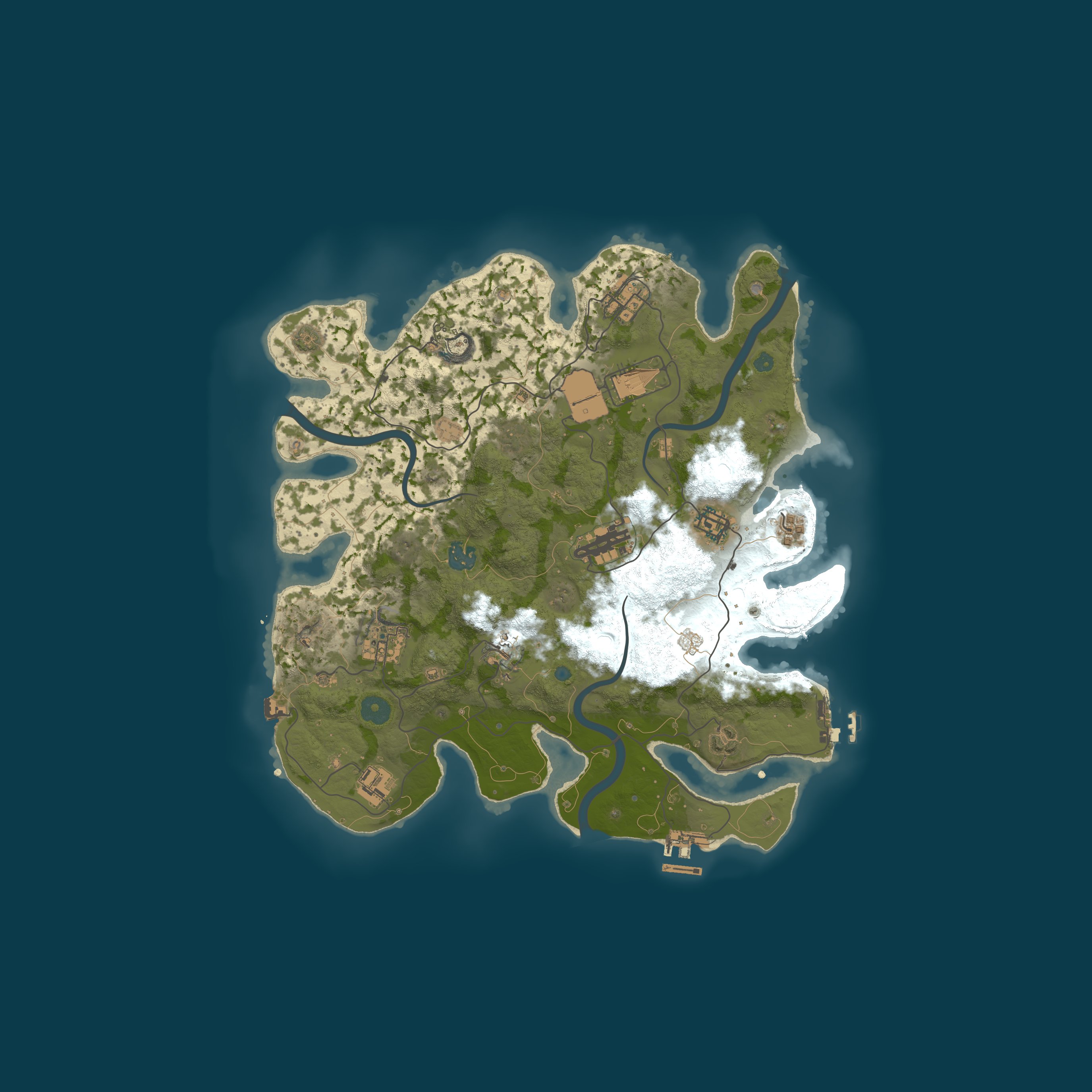 Procedural Map, size 3500, seed 1802400632