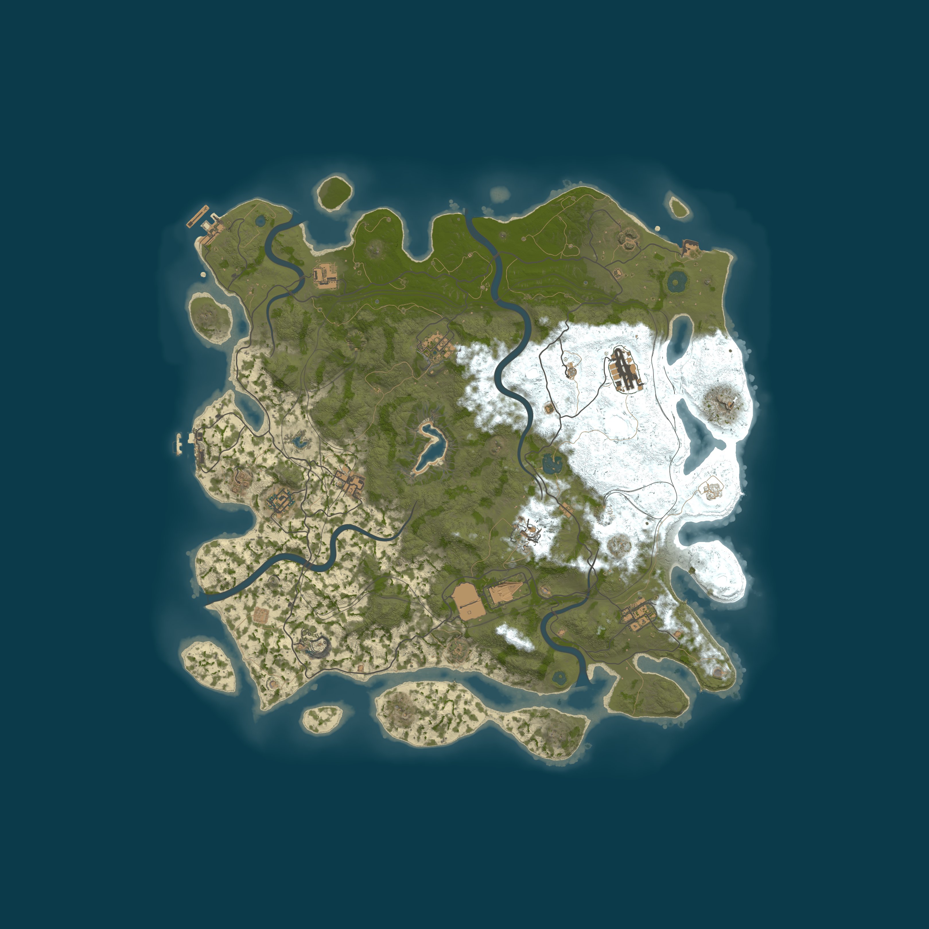 Map for Zeds Tribe plays Rust - PvE