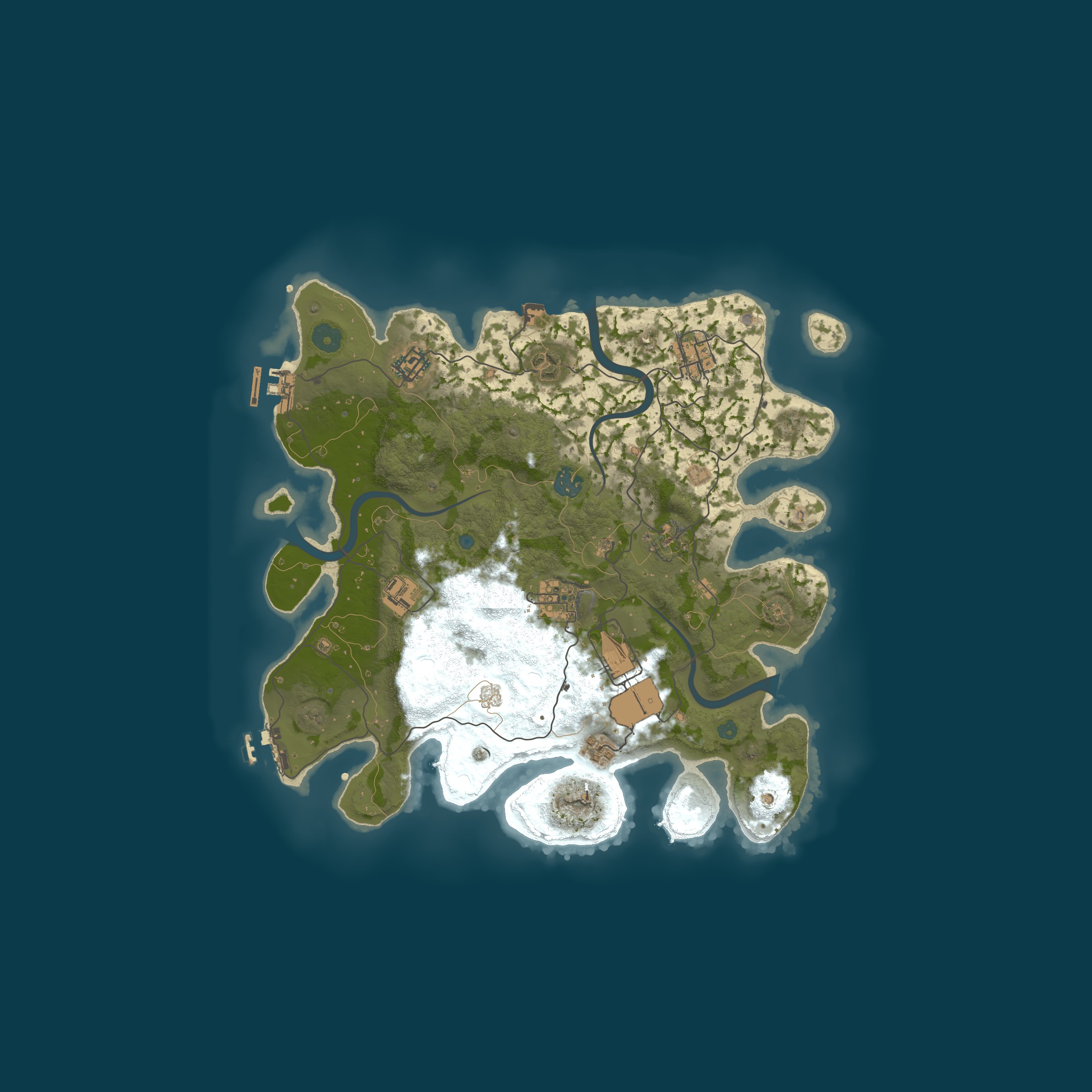 Procedural Map, size 3500, seed 3315296430