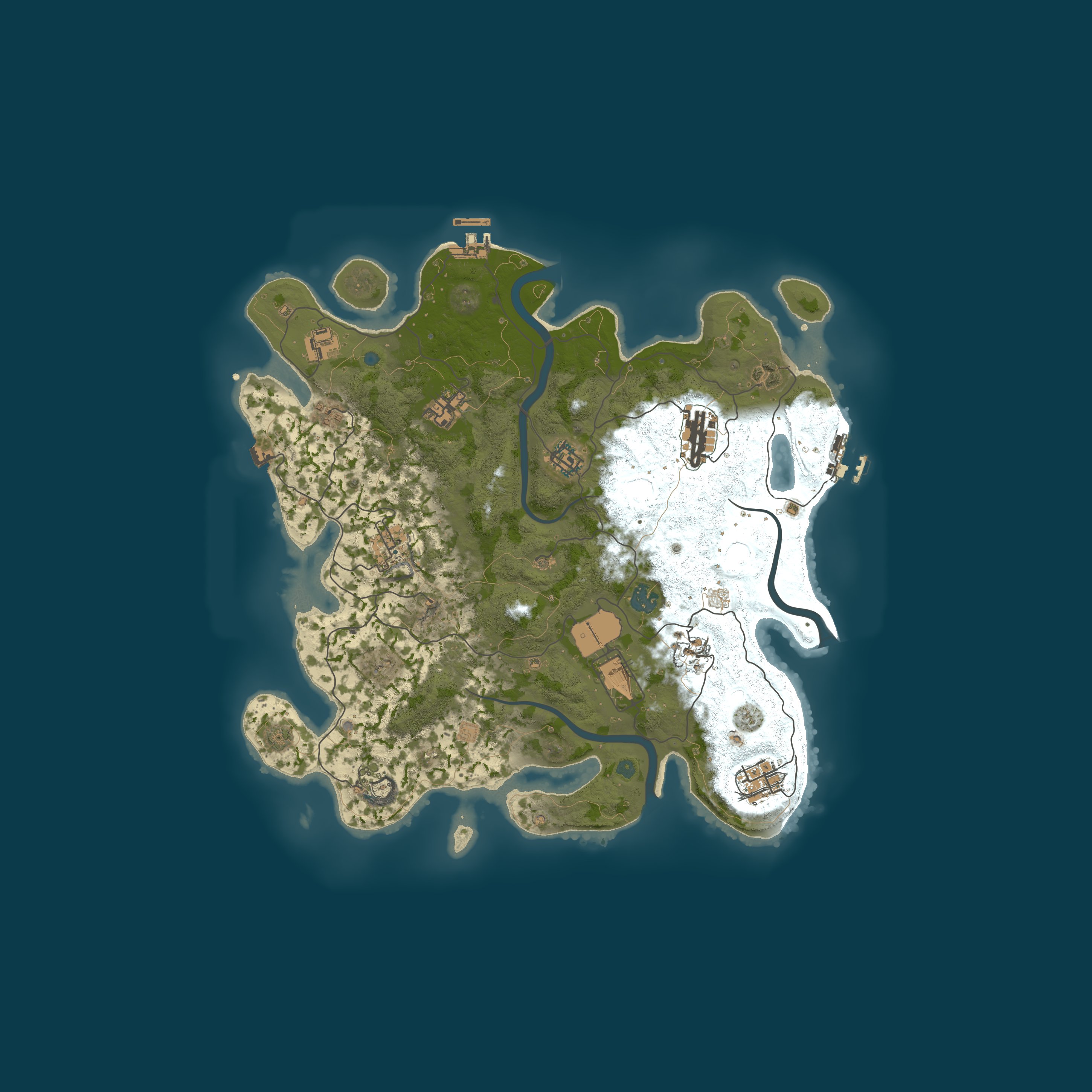 Procedural Map, size 3800, seed 2009668076
