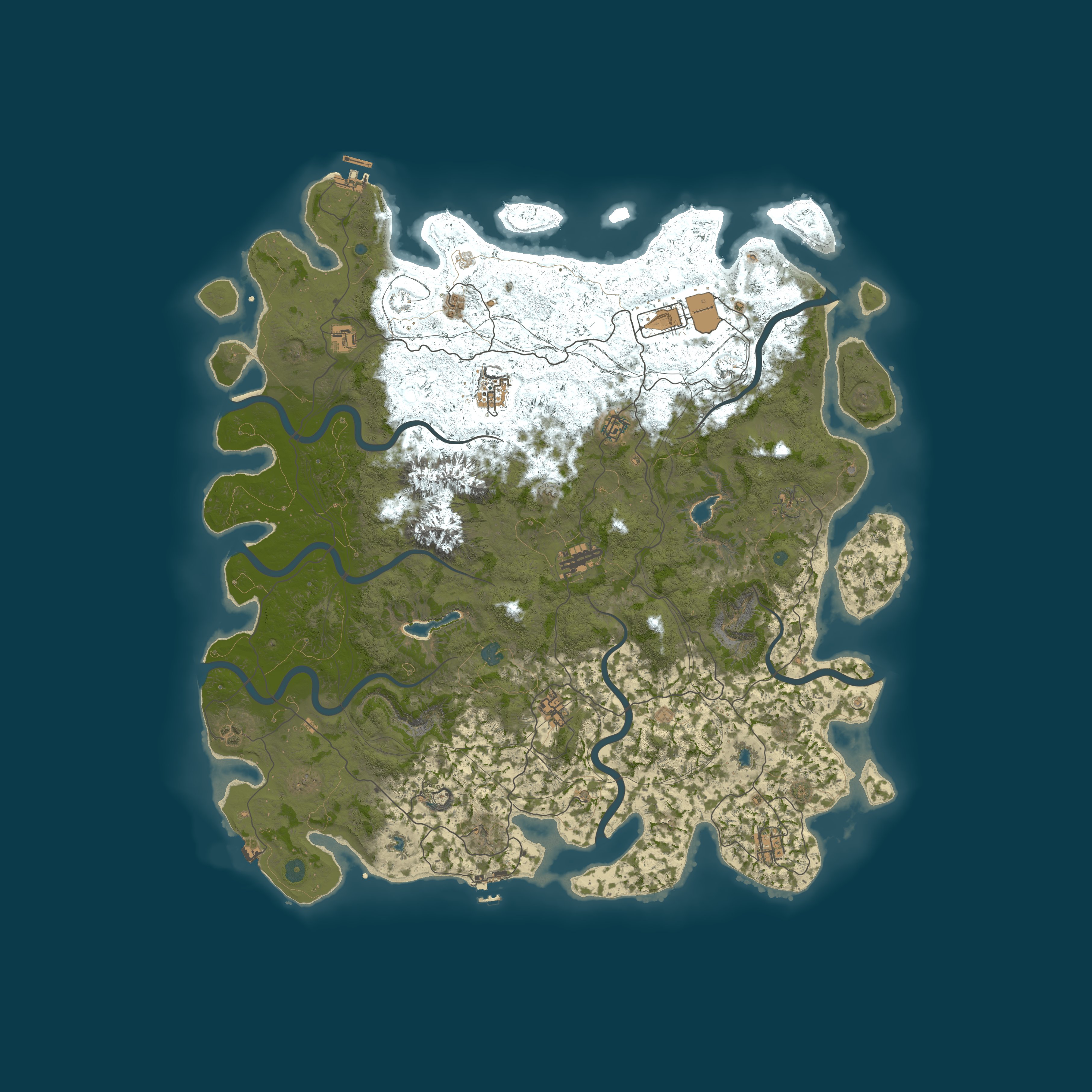 Procedural Map, size 5250, seed 1090819015