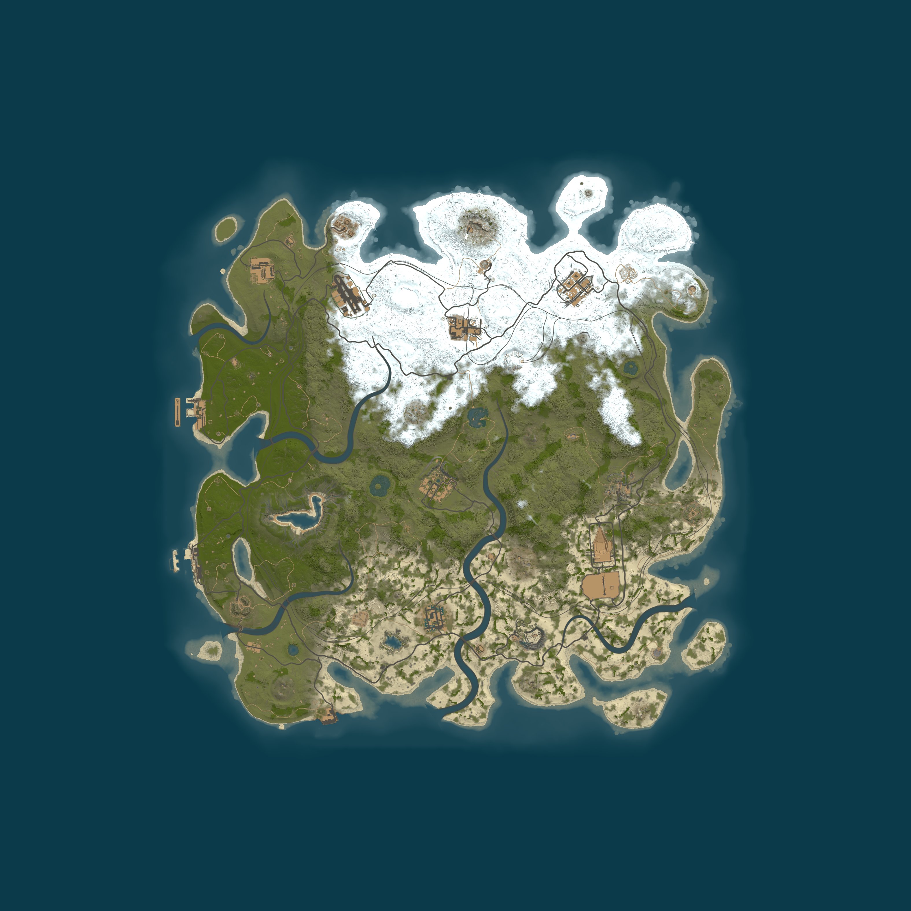 Map for Rust and Chill | Monthly PVE/PVP | TP | Skinner