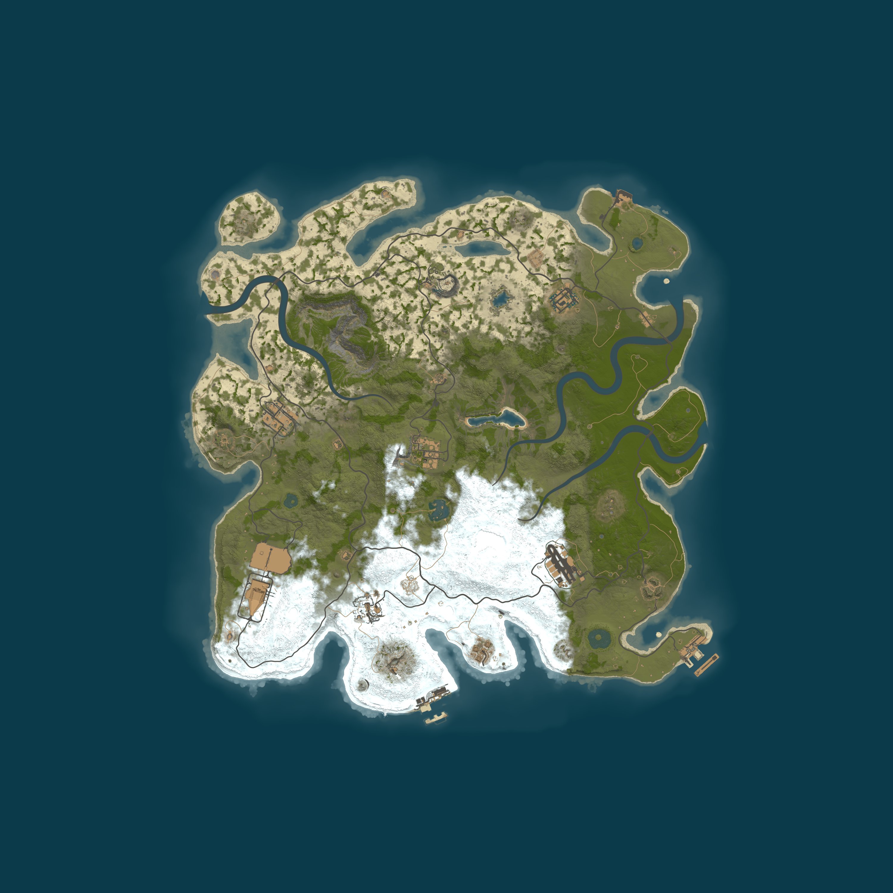 Map for  The Working Class Rust Server - PvPve - No Offline Raid - Cust