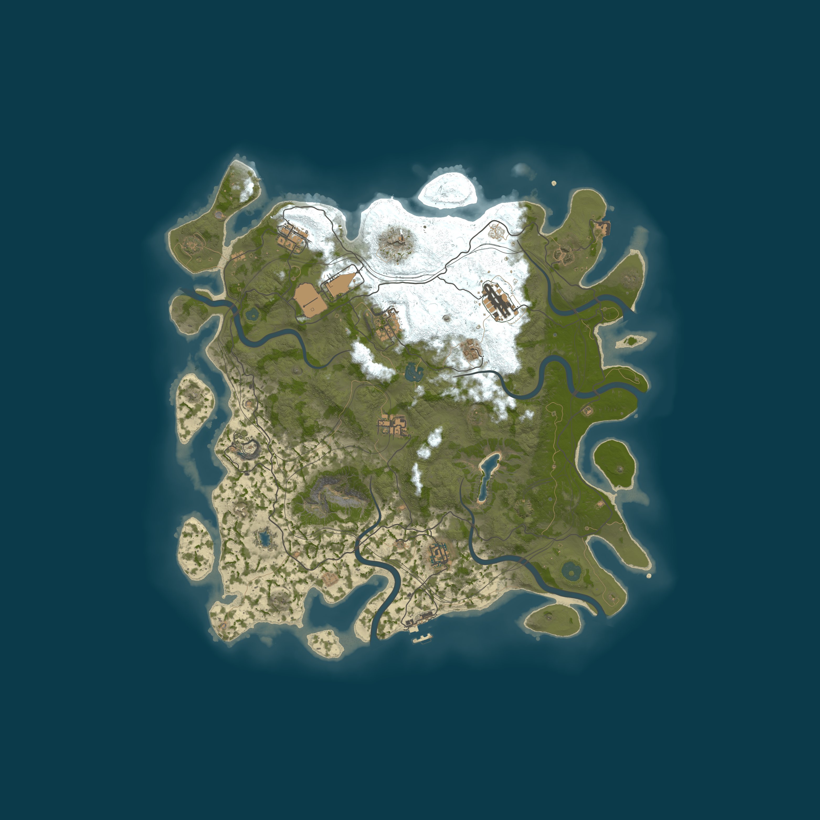 Map for LuffyRust Texas USA - 1000x PvP NoBP Kits Skins Backpacks Noob 