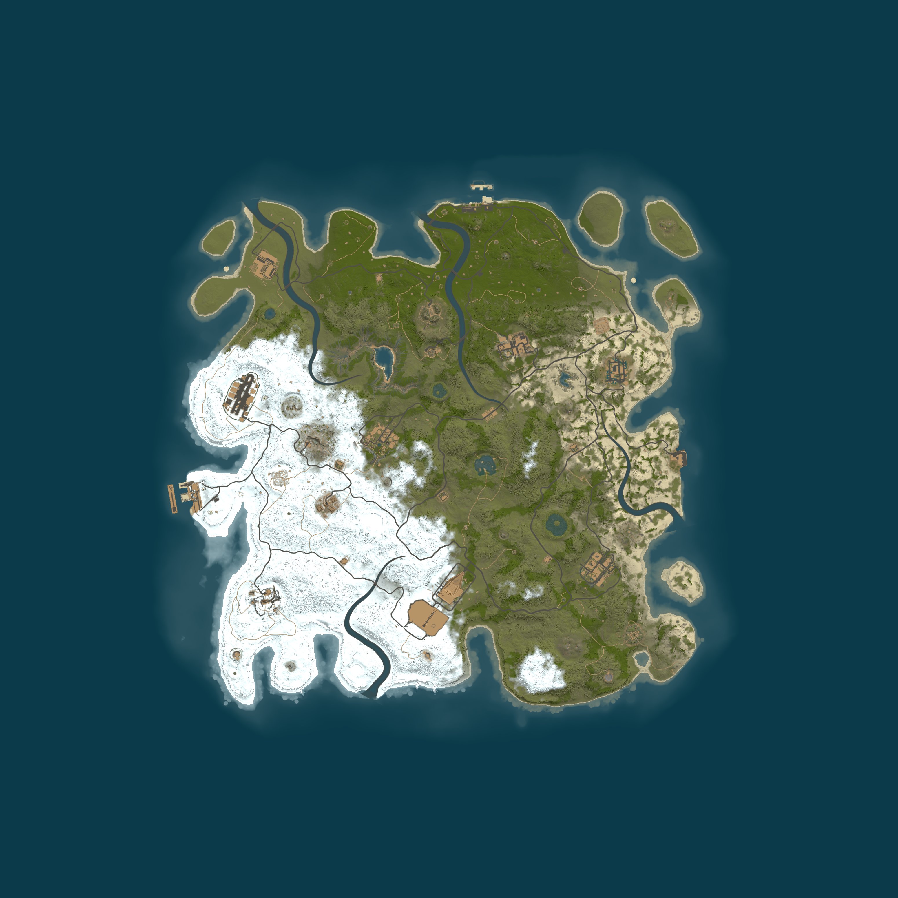 Procedural Map, size 4200, seed 1178047727