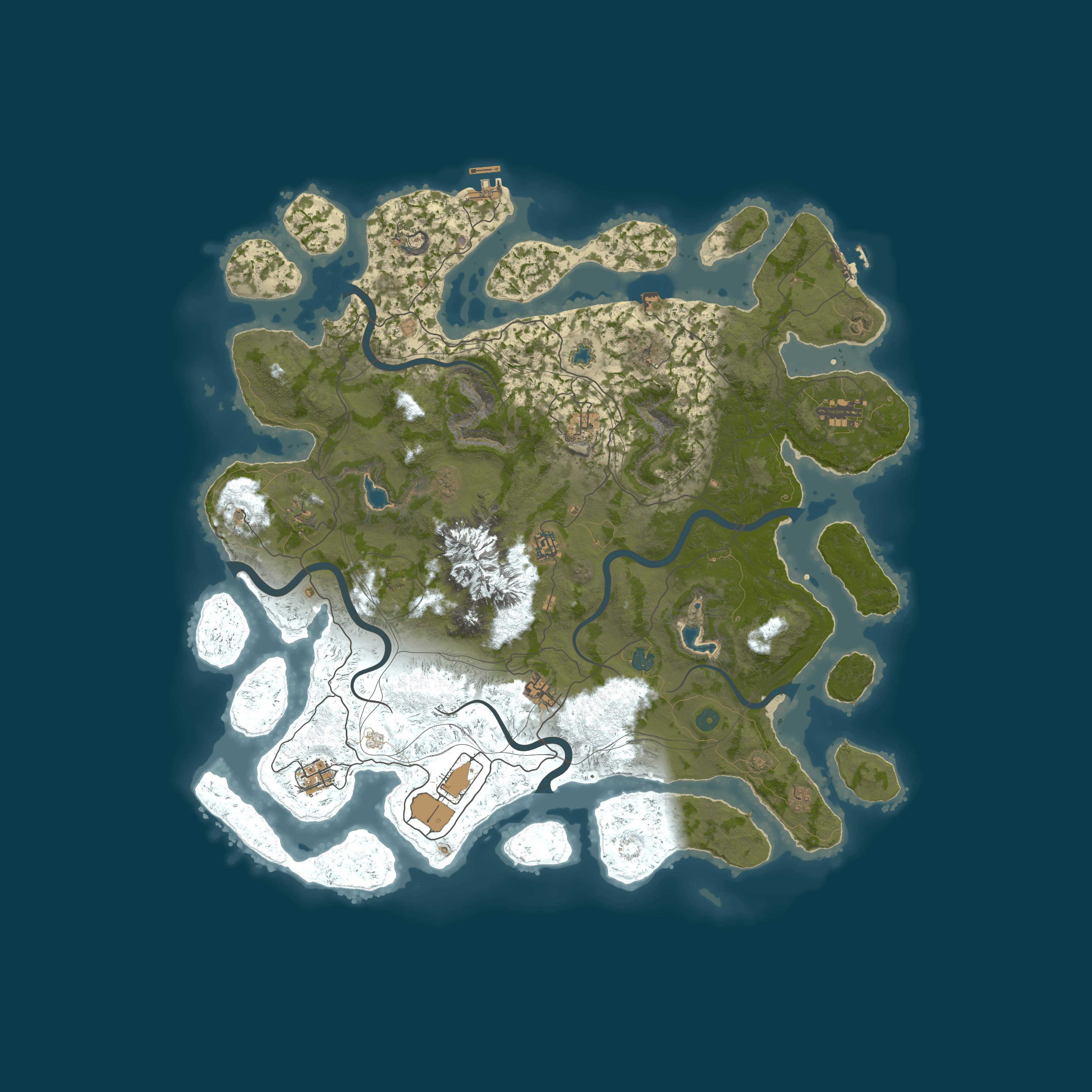 Map for Primal Rage Gaming - Rust PvE ┃Raidable Bases┃Bradley Event