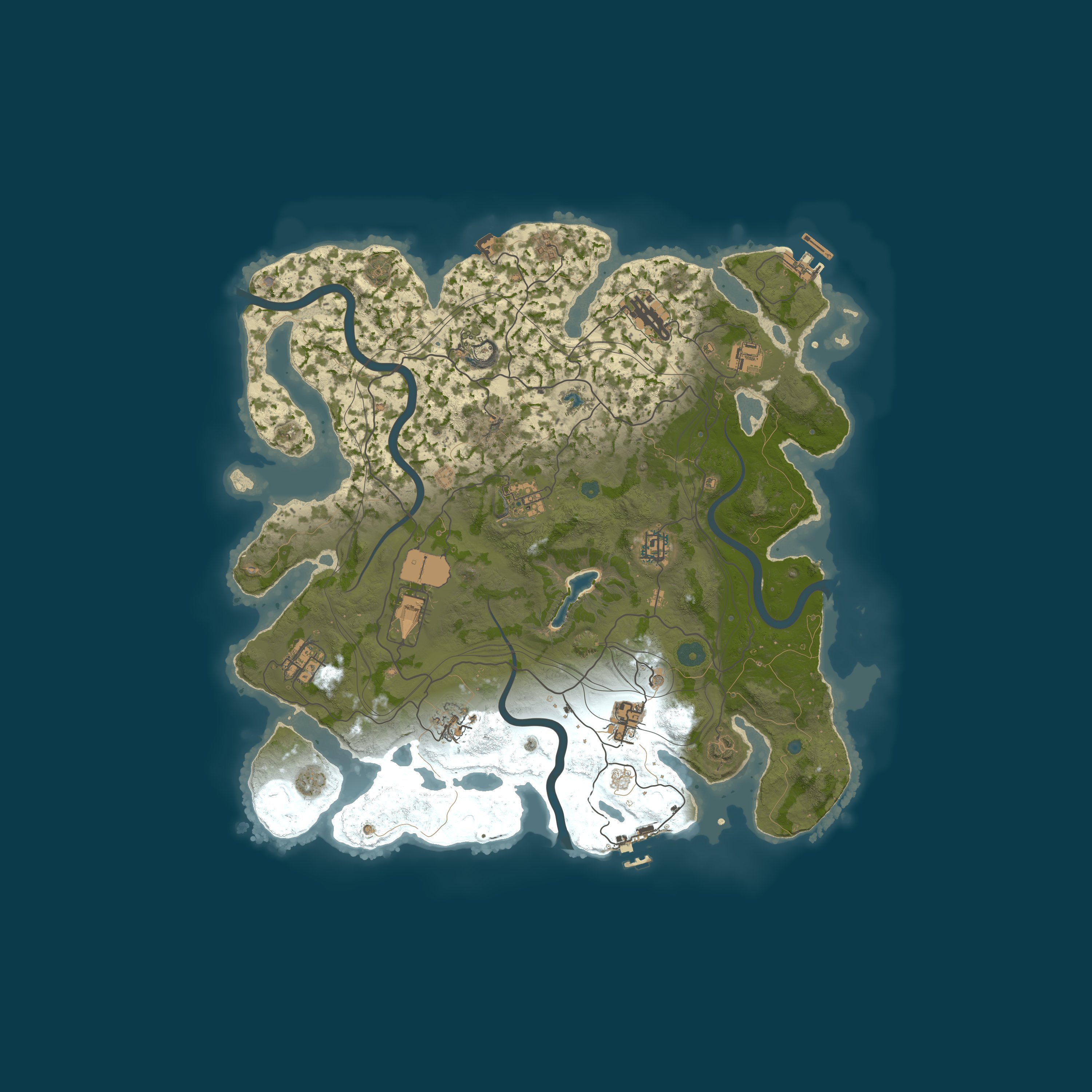 Map for Cold Iron Rust |PvE|Convoy|Zombies|SkillTree|Purge|RaidBases|