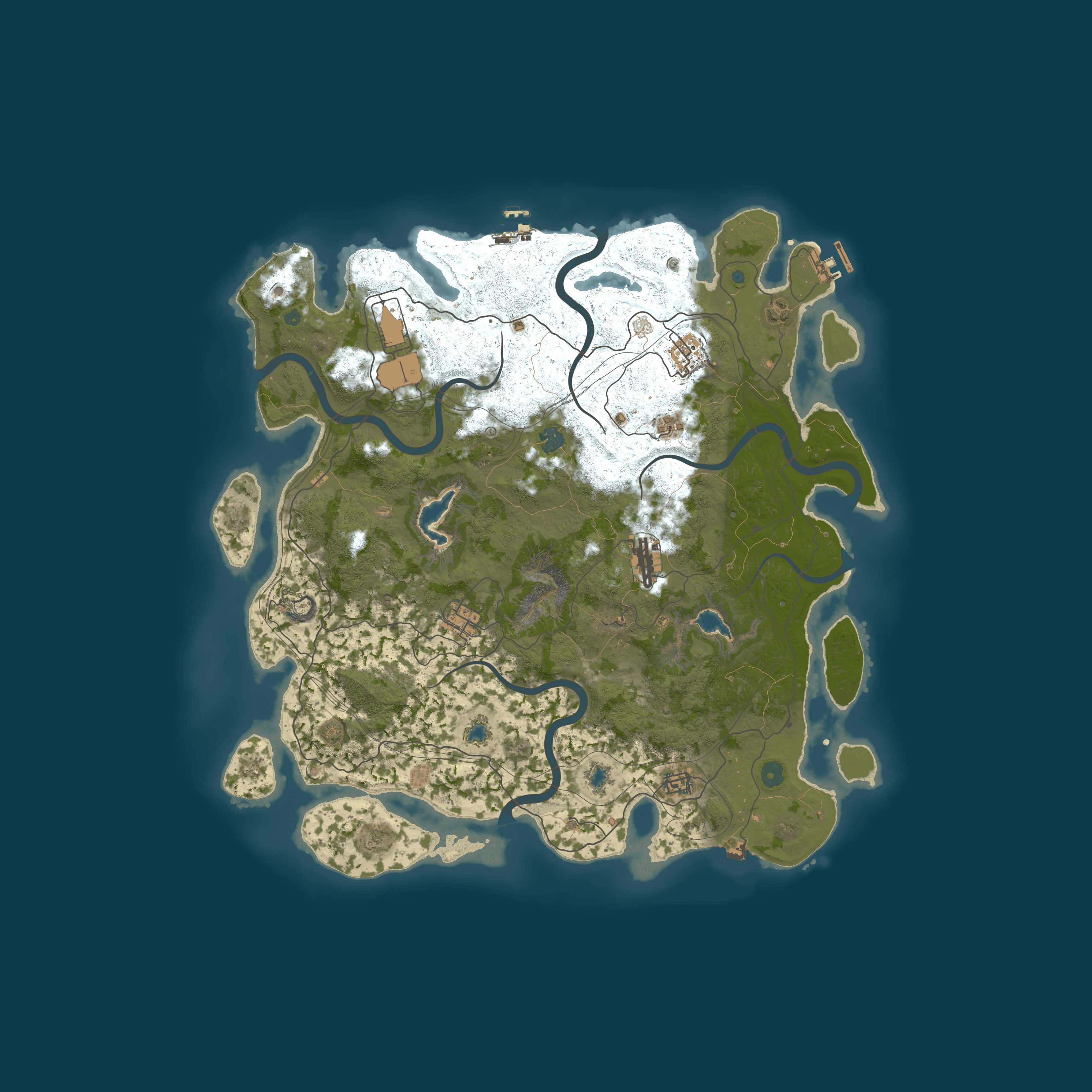 Map for Fields Of Rust PVE 10X (lightly modded)