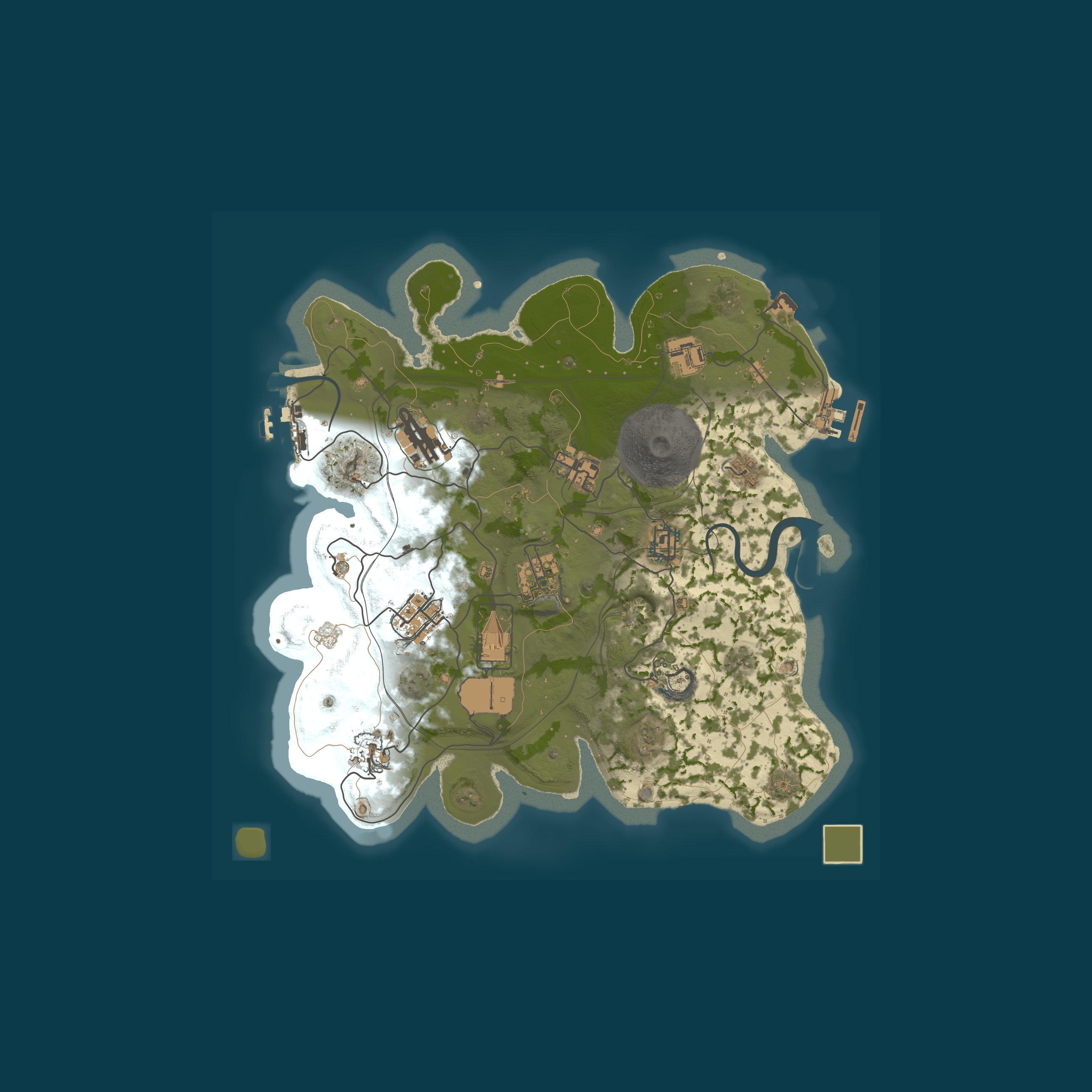 Procedural Map (CobaltMaps), size 3200, seed 1337