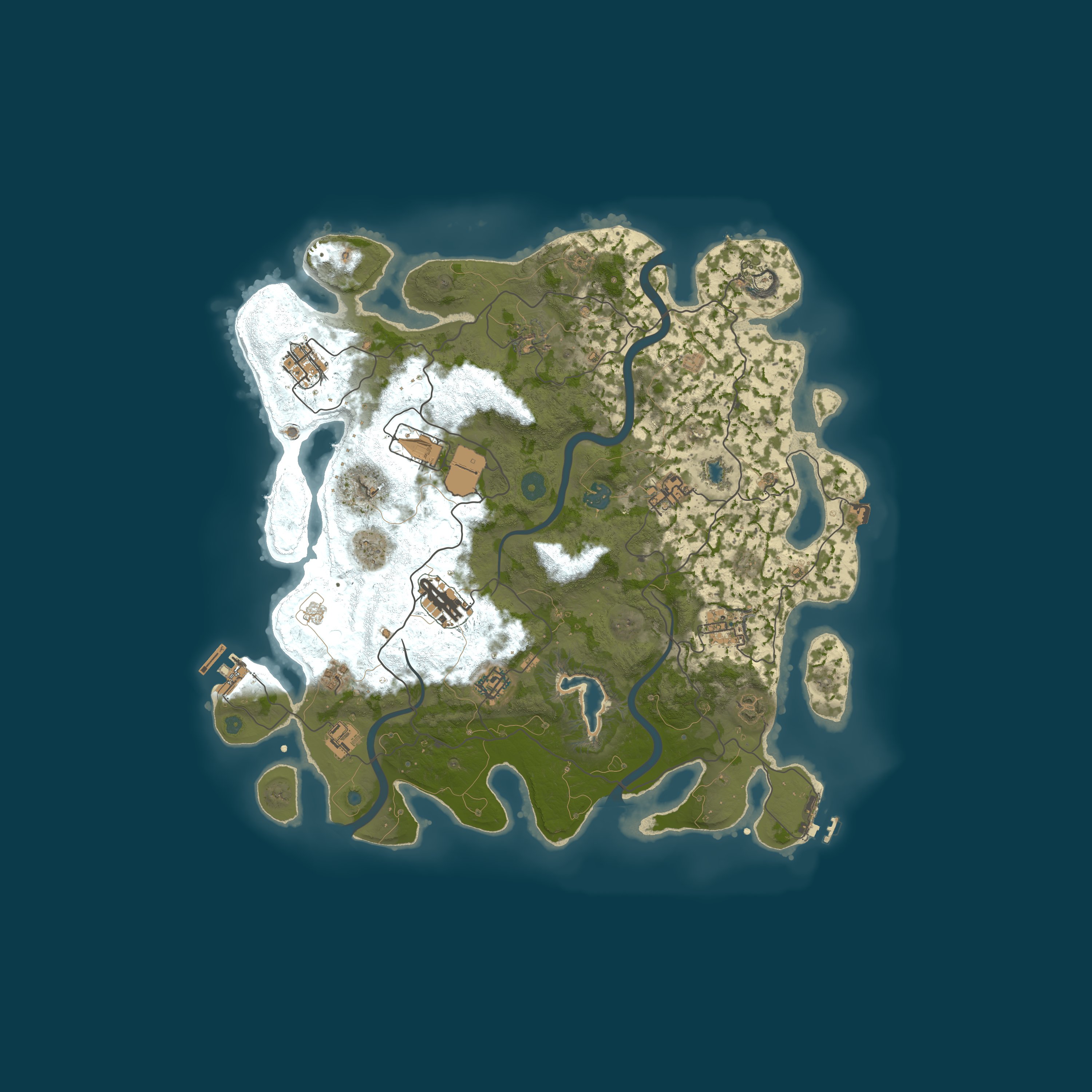 Procedural Map, size 4000, seed 73341733