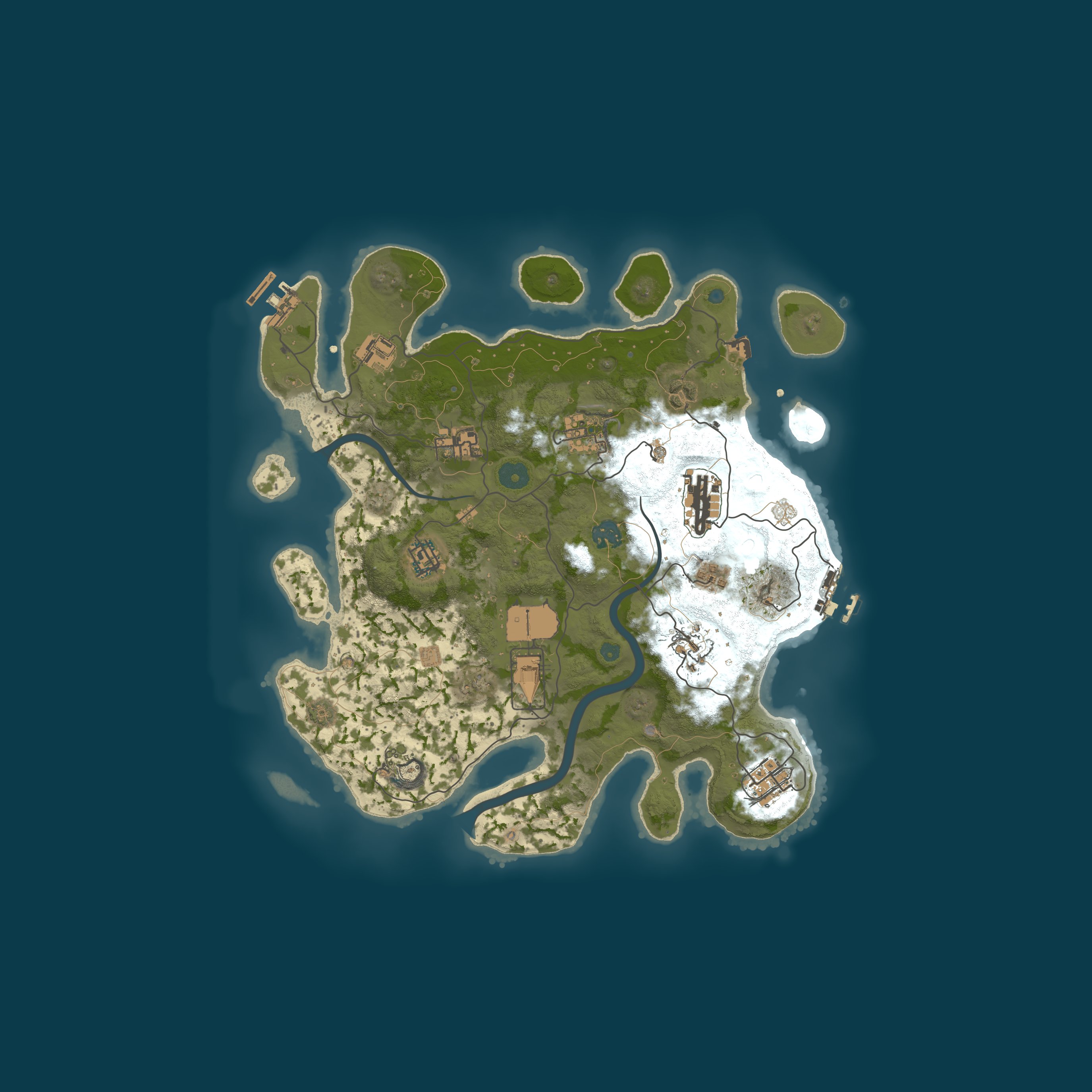 Procedural Map, size 3500, seed 743713480