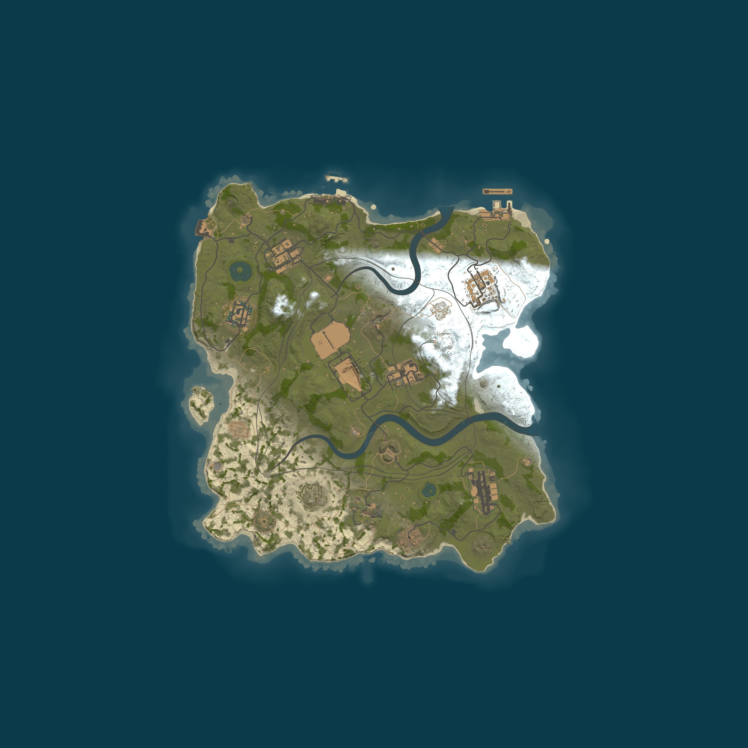Map for Rust Haven 3x Monthly | Solo/Duo/Trio/Quad | Shared BPs