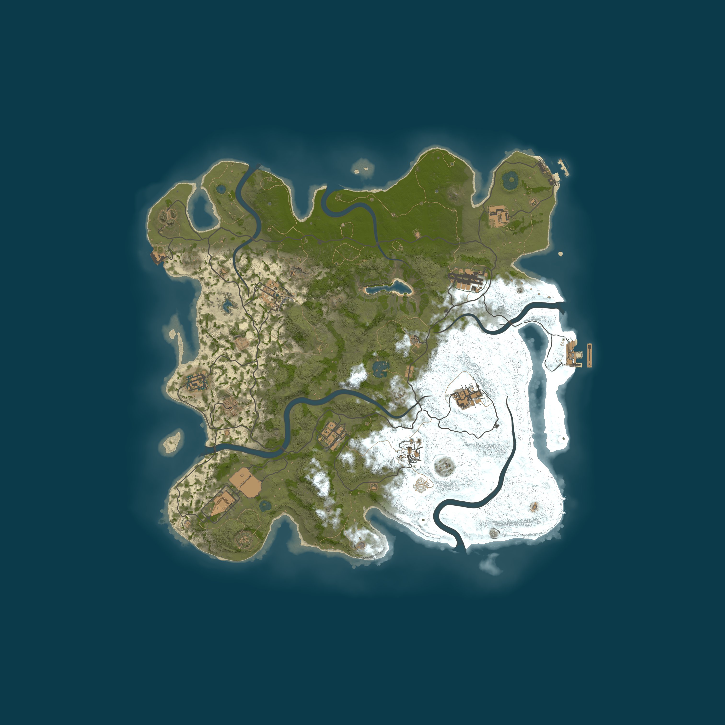 Map for Rust Survive|Raidable Bases|75% Upkeep