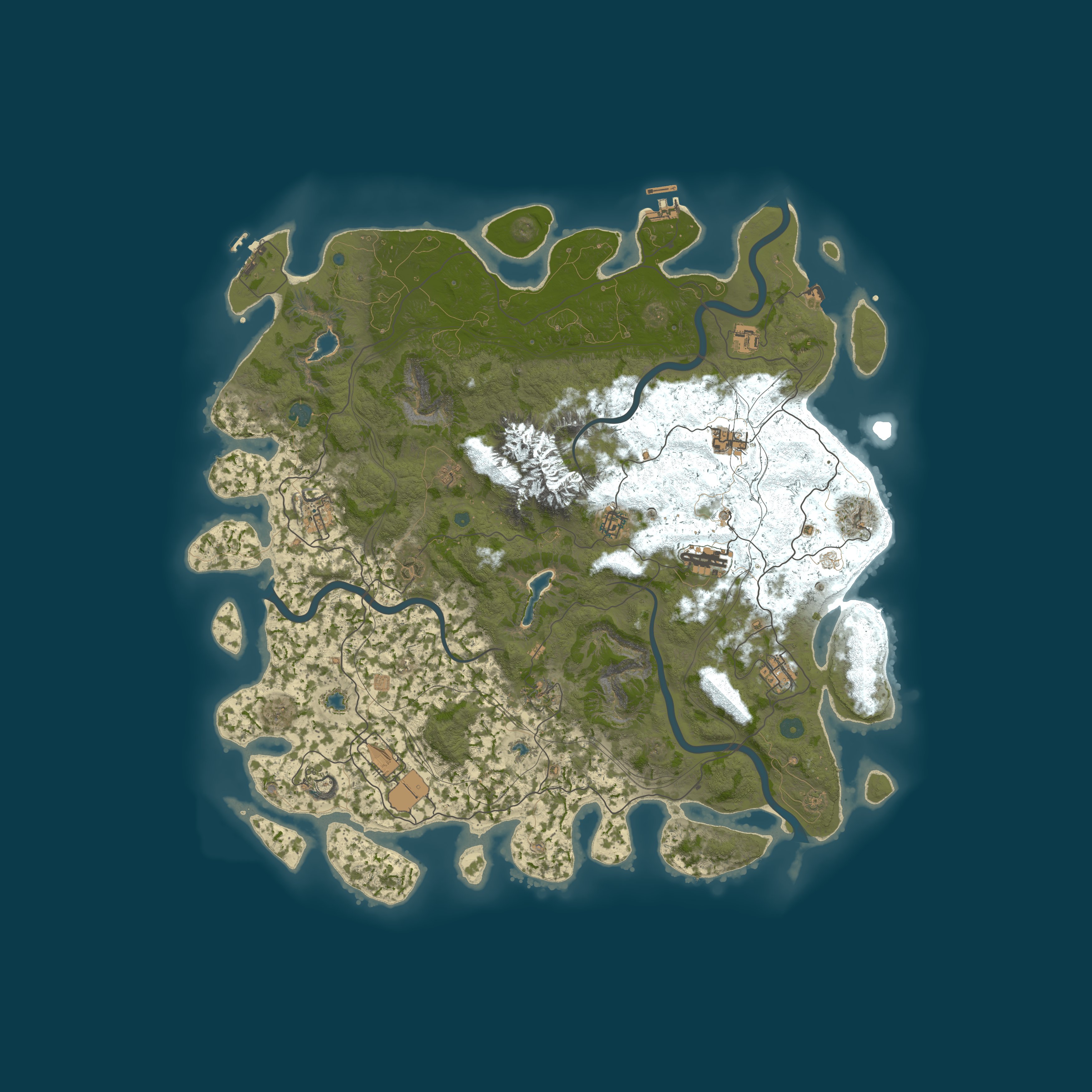 Procedural Map, size 5000, seed 736674024