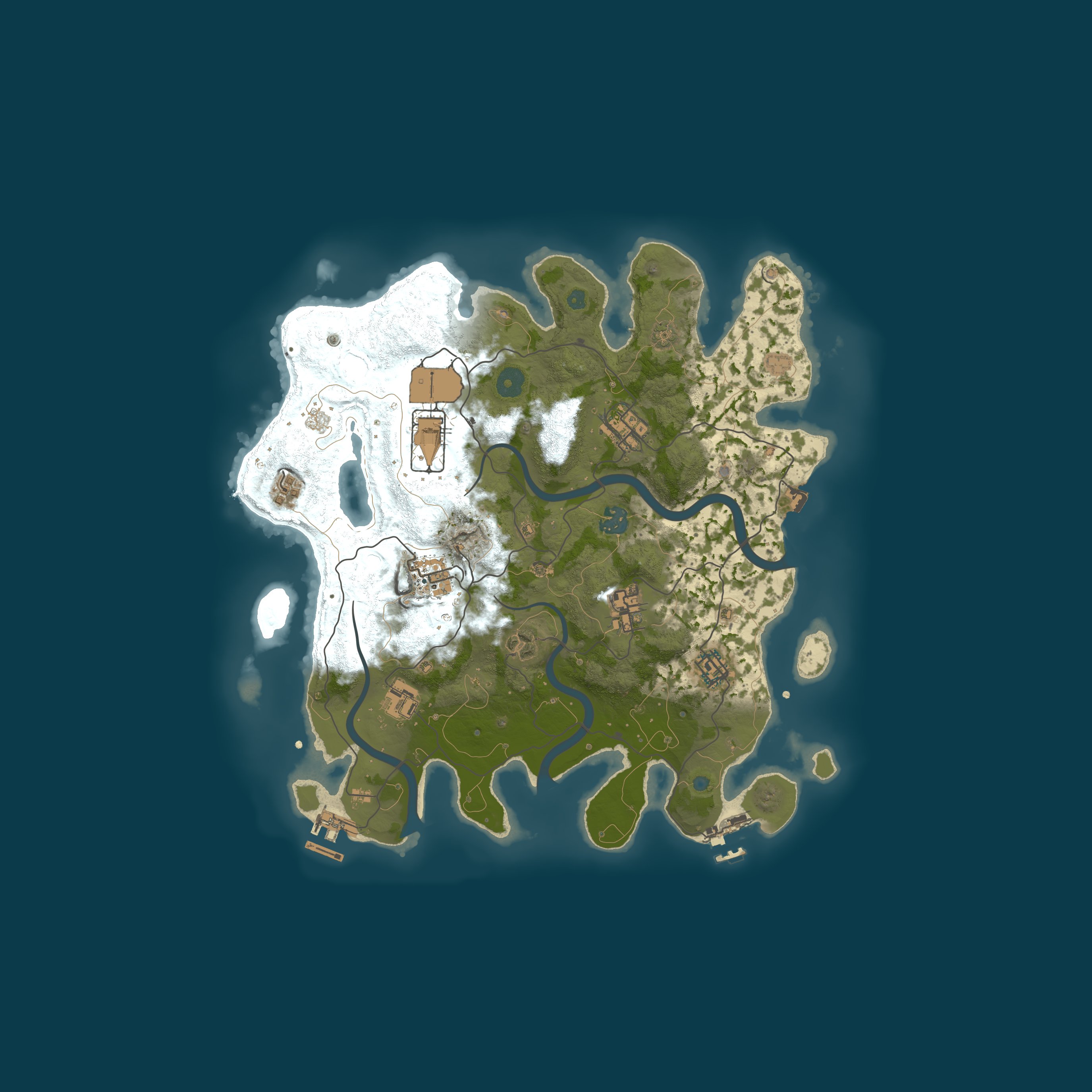Procedural Map, size 3500, seed 1339