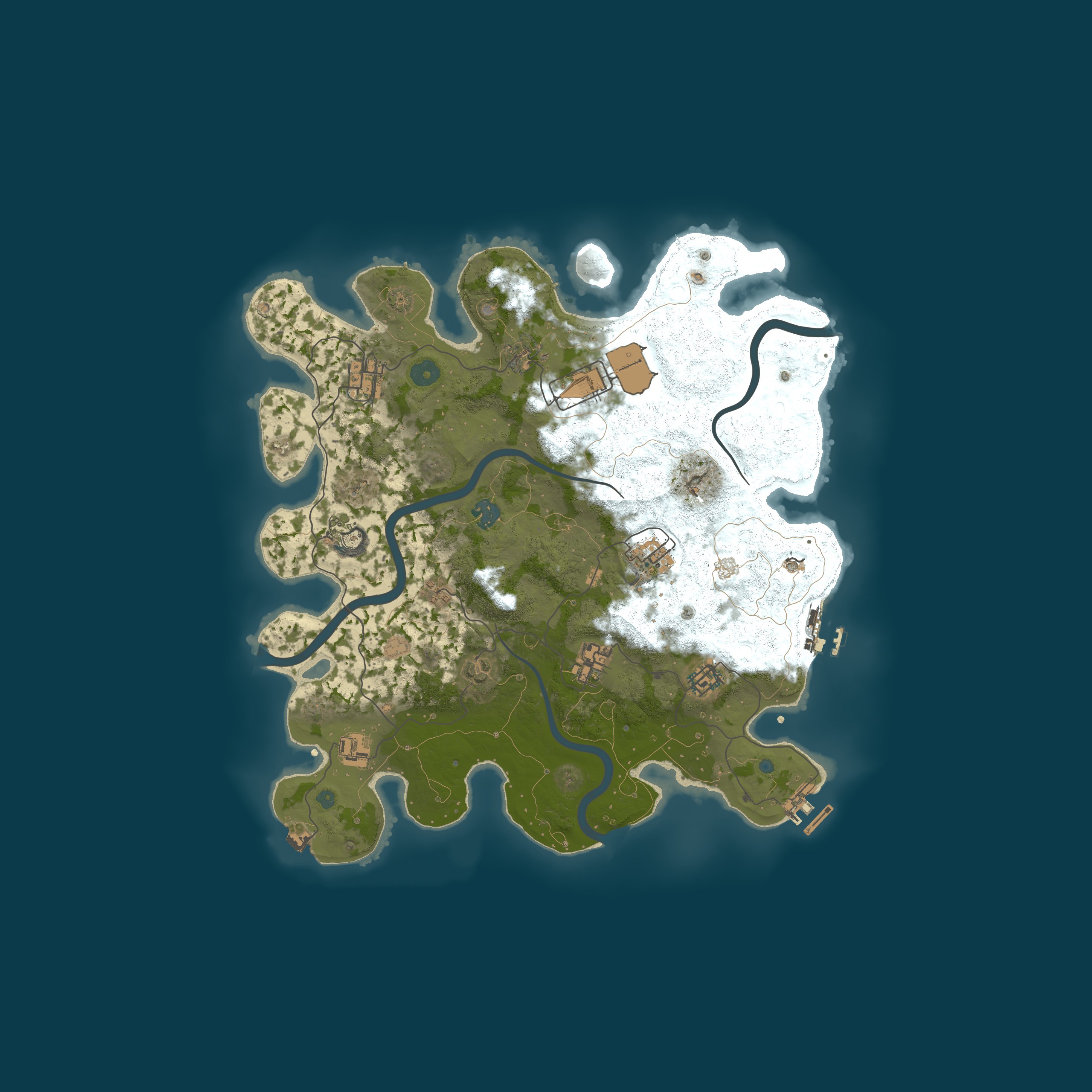Procedural Map, size 3800, seed 1384128644