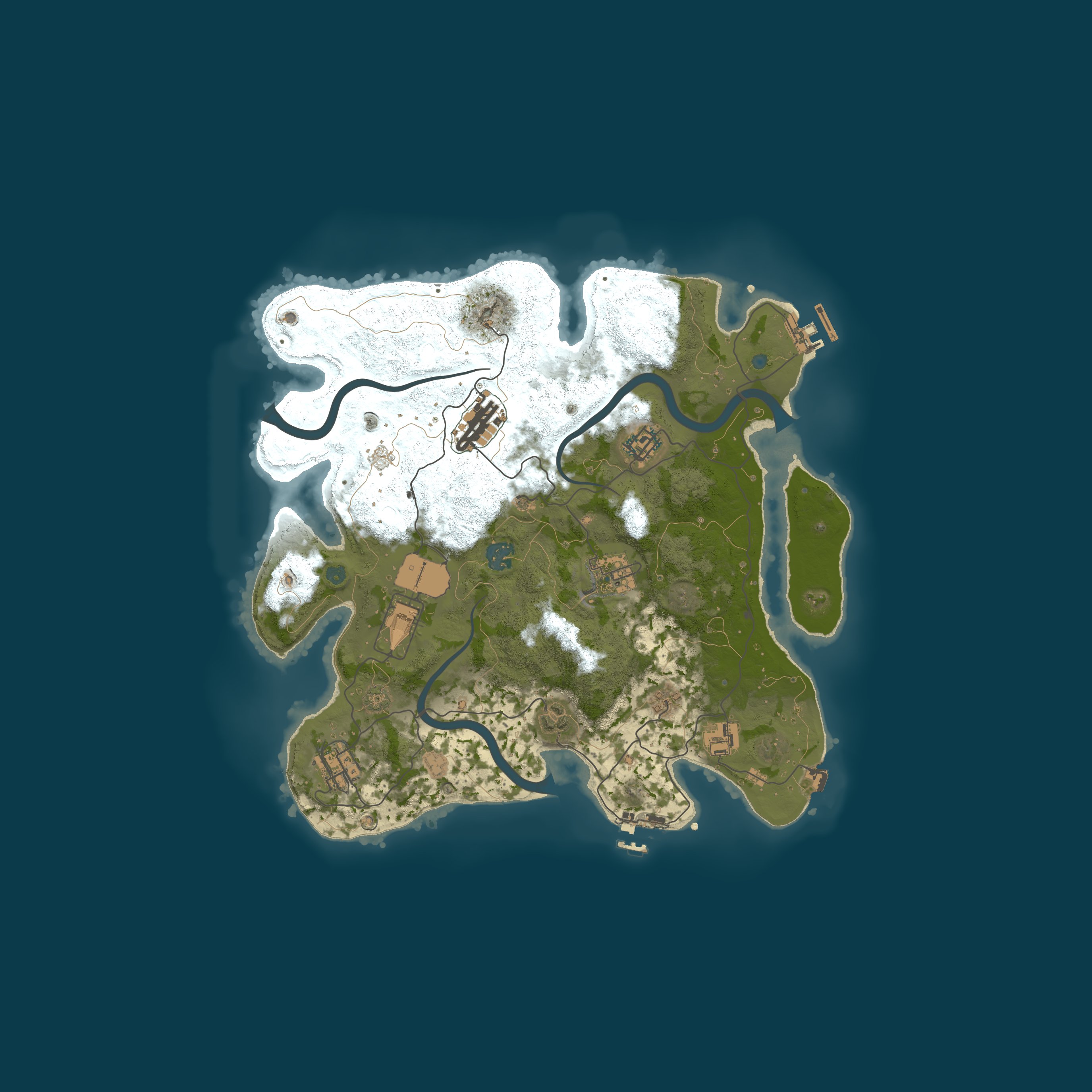 Procedural Map, size 3500, seed 1293752498